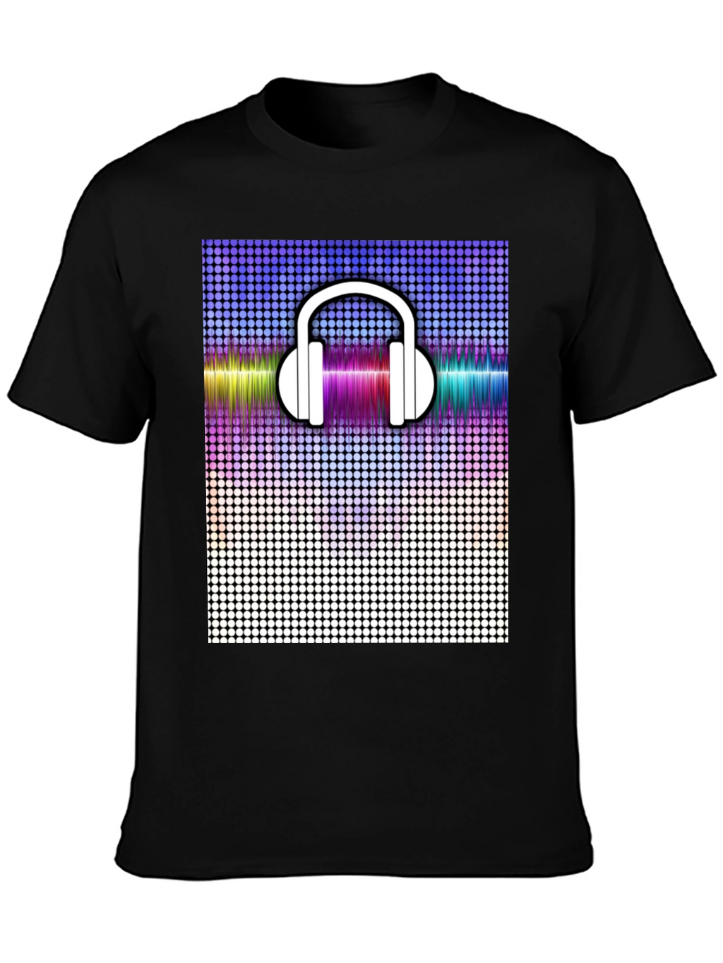 Cool Graphic Tee: Headphones and Soundwave Design