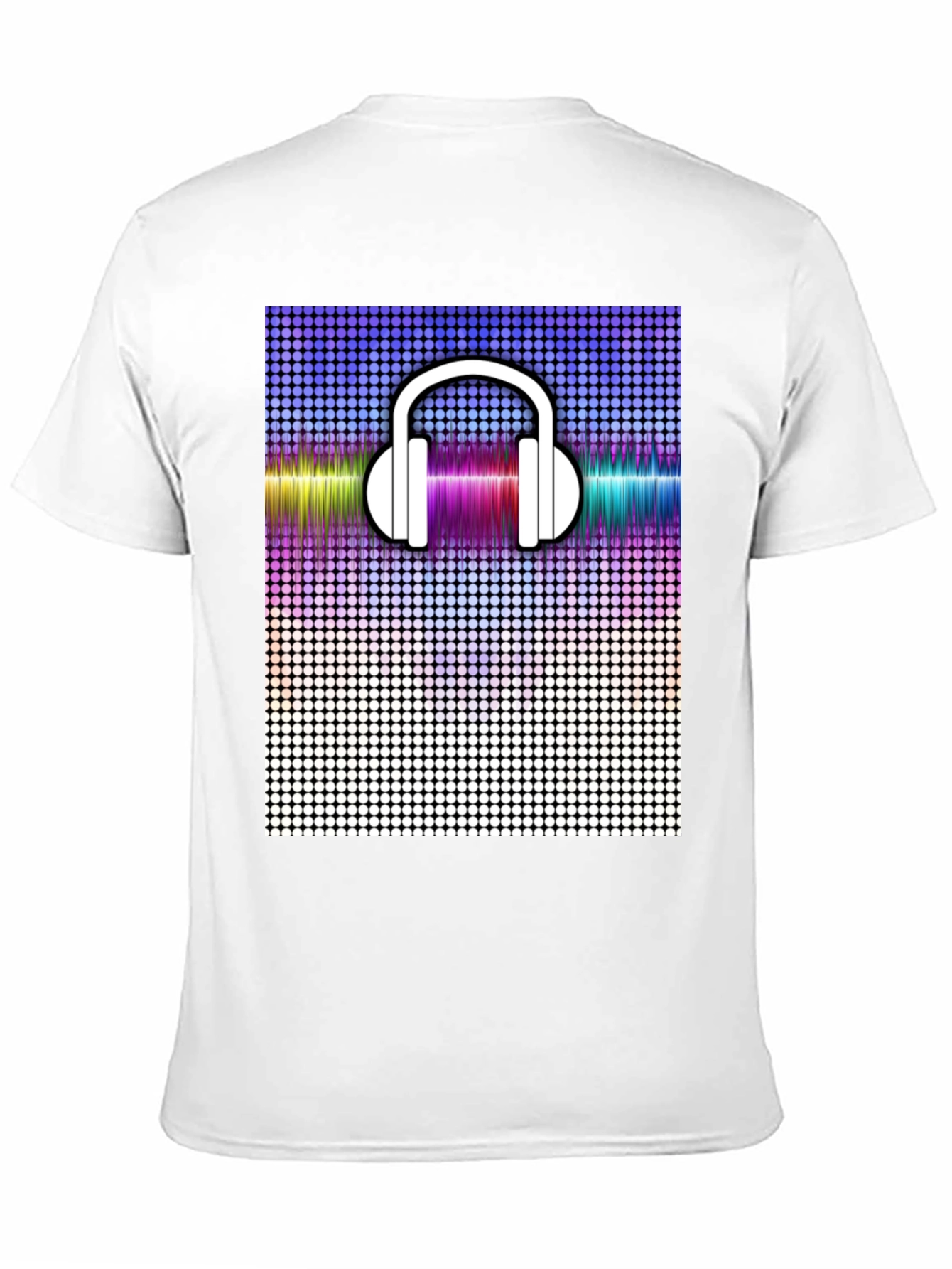 Cool Graphic Tee: Headphones and Soundwave Design