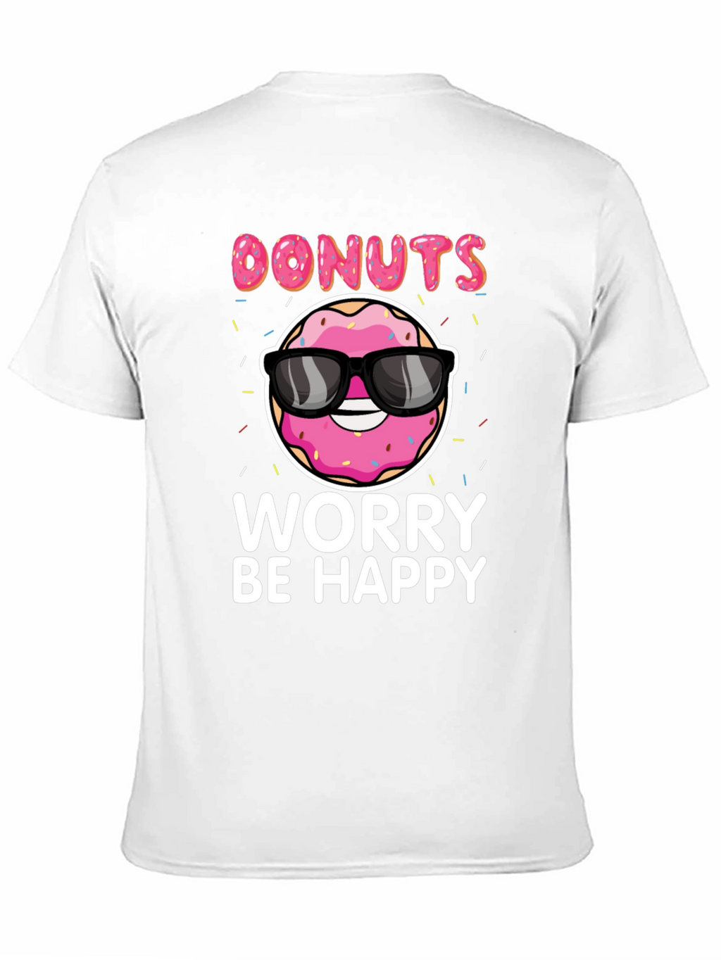 Donuts Worry Be Happy Graphic Tee