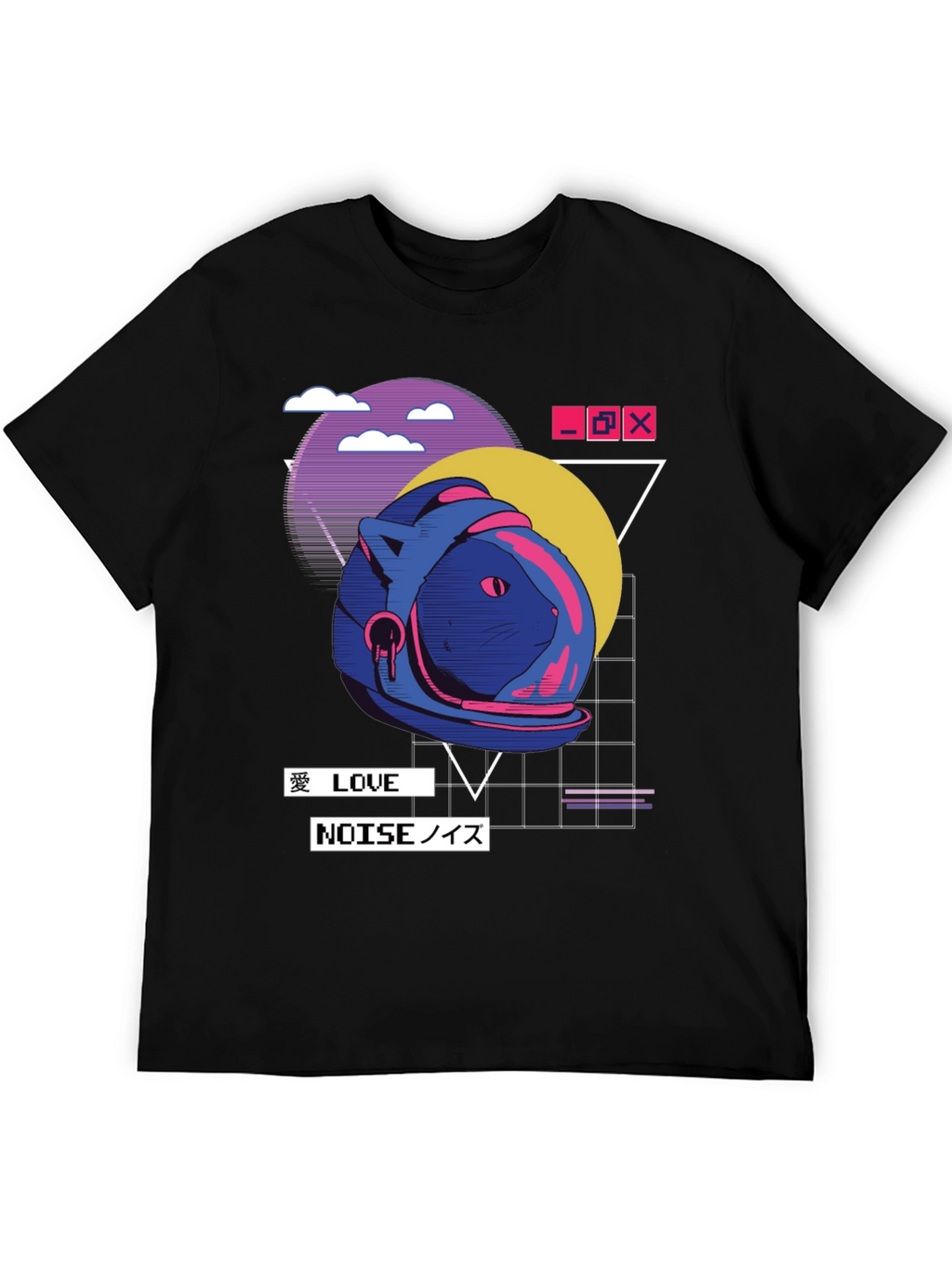 Retro Vaporwave Cat Astronaut T-Shirt