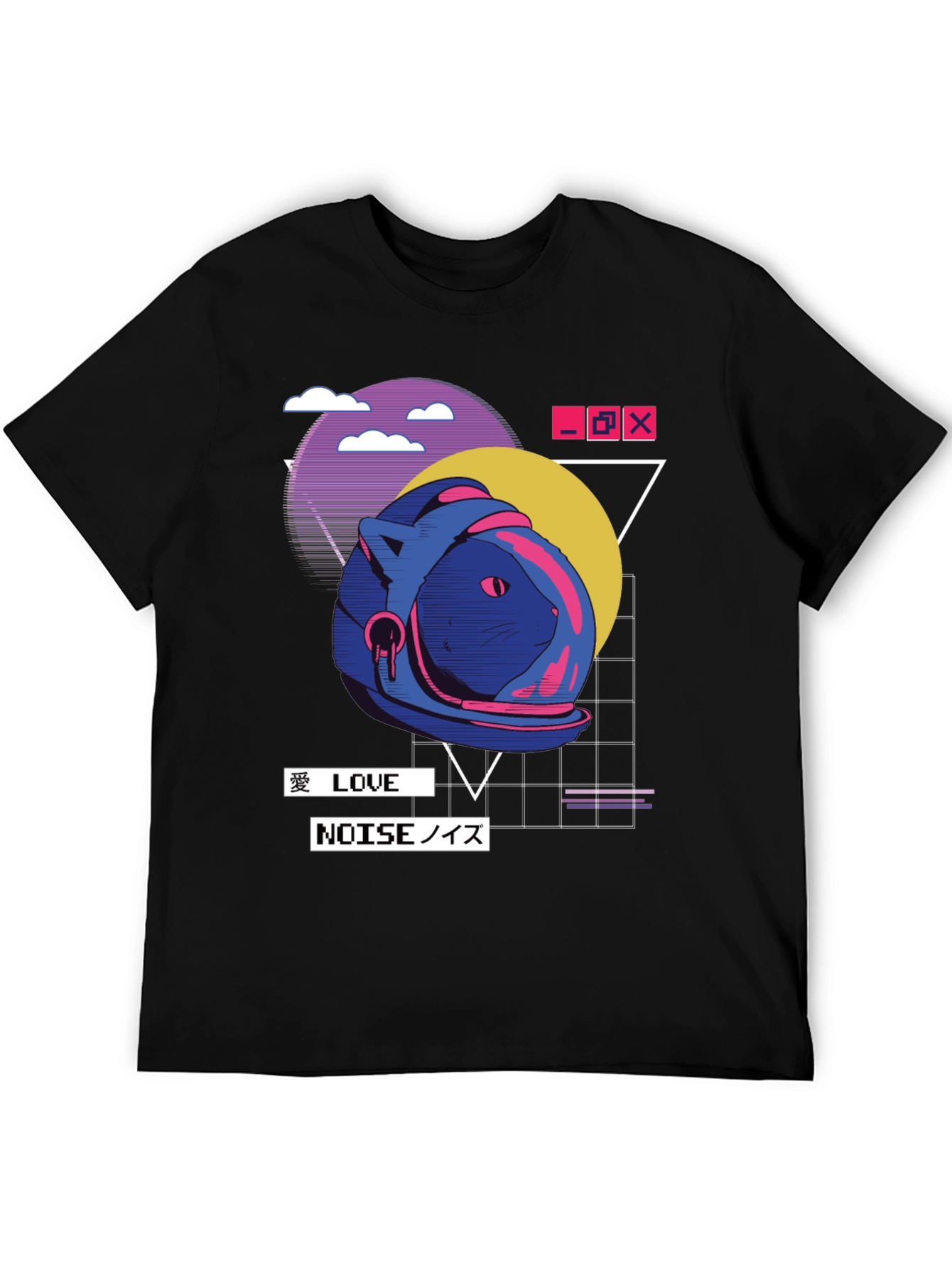 Retro Vaporwave Cat Astronaut T-Shirt