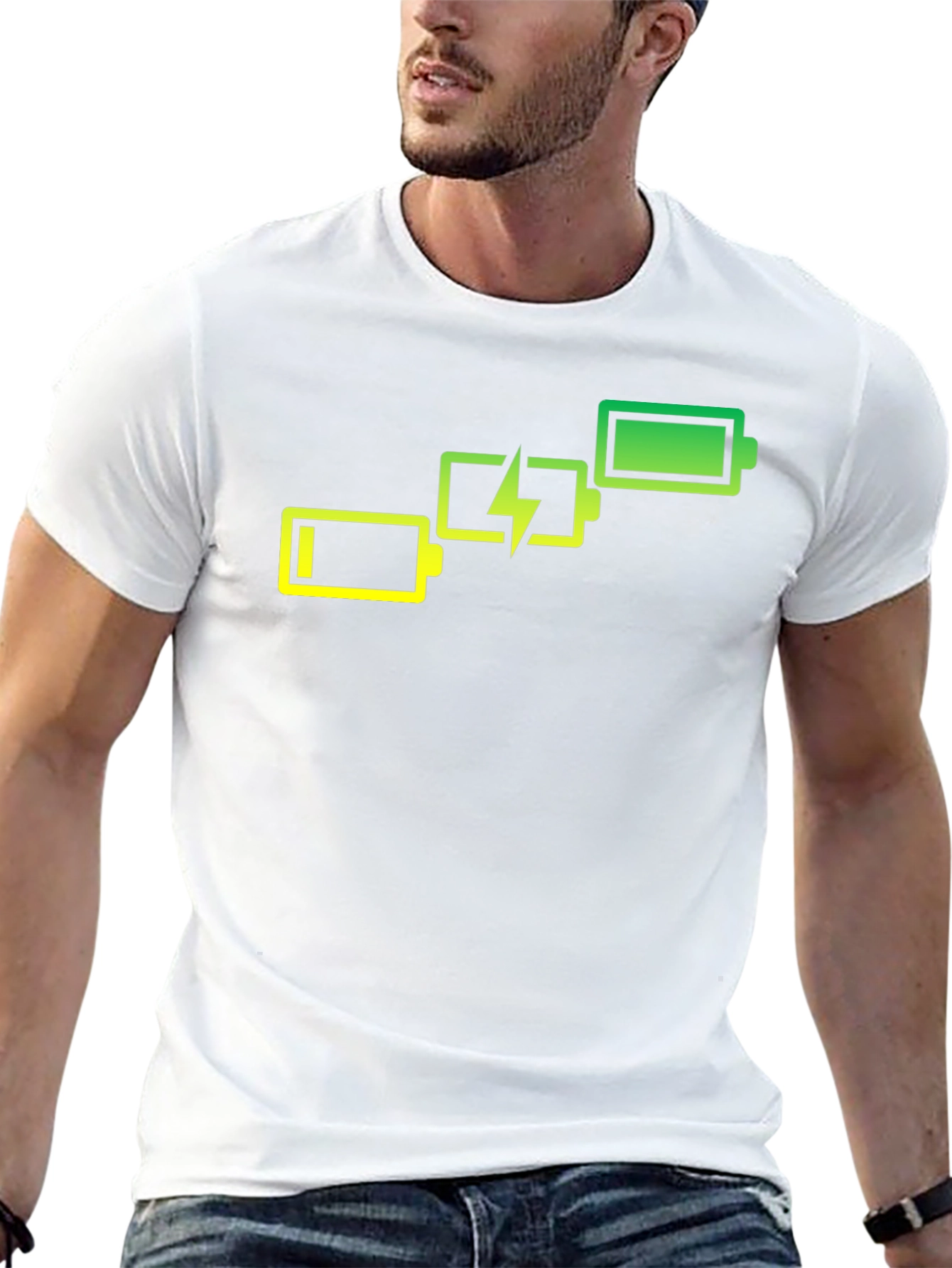 Battery Charge Black Graphic Tee