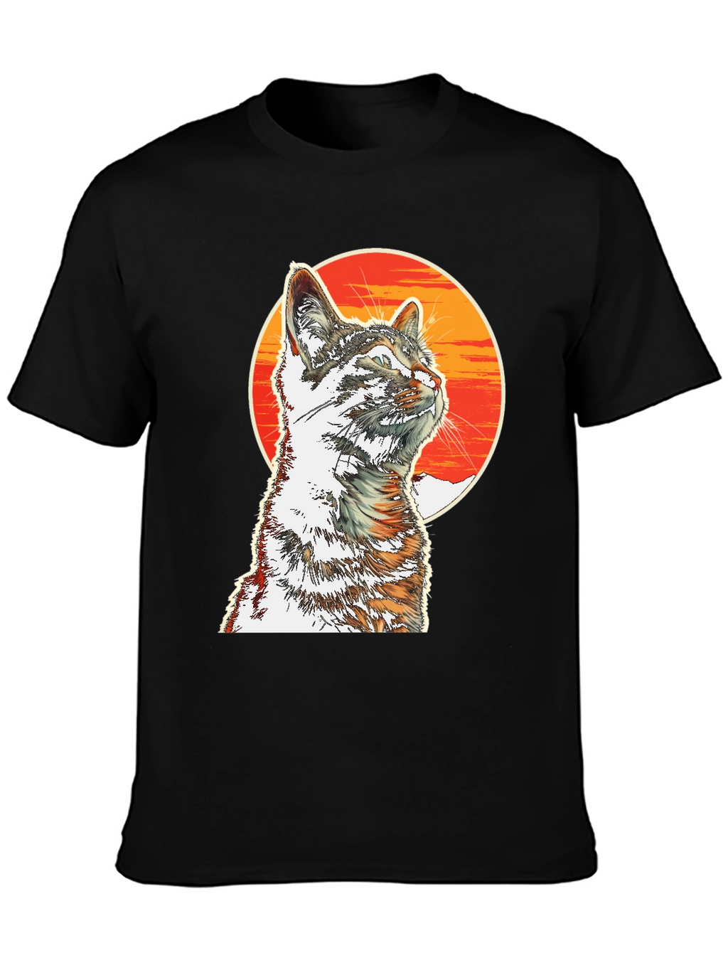 Cool Cat T-Shirt - Sunset Graphic Tee