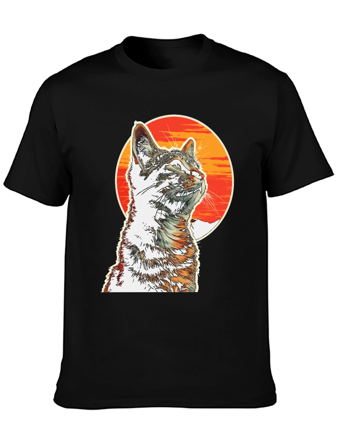 Cool Cat T-Shirt - Sunset Graphic Tee