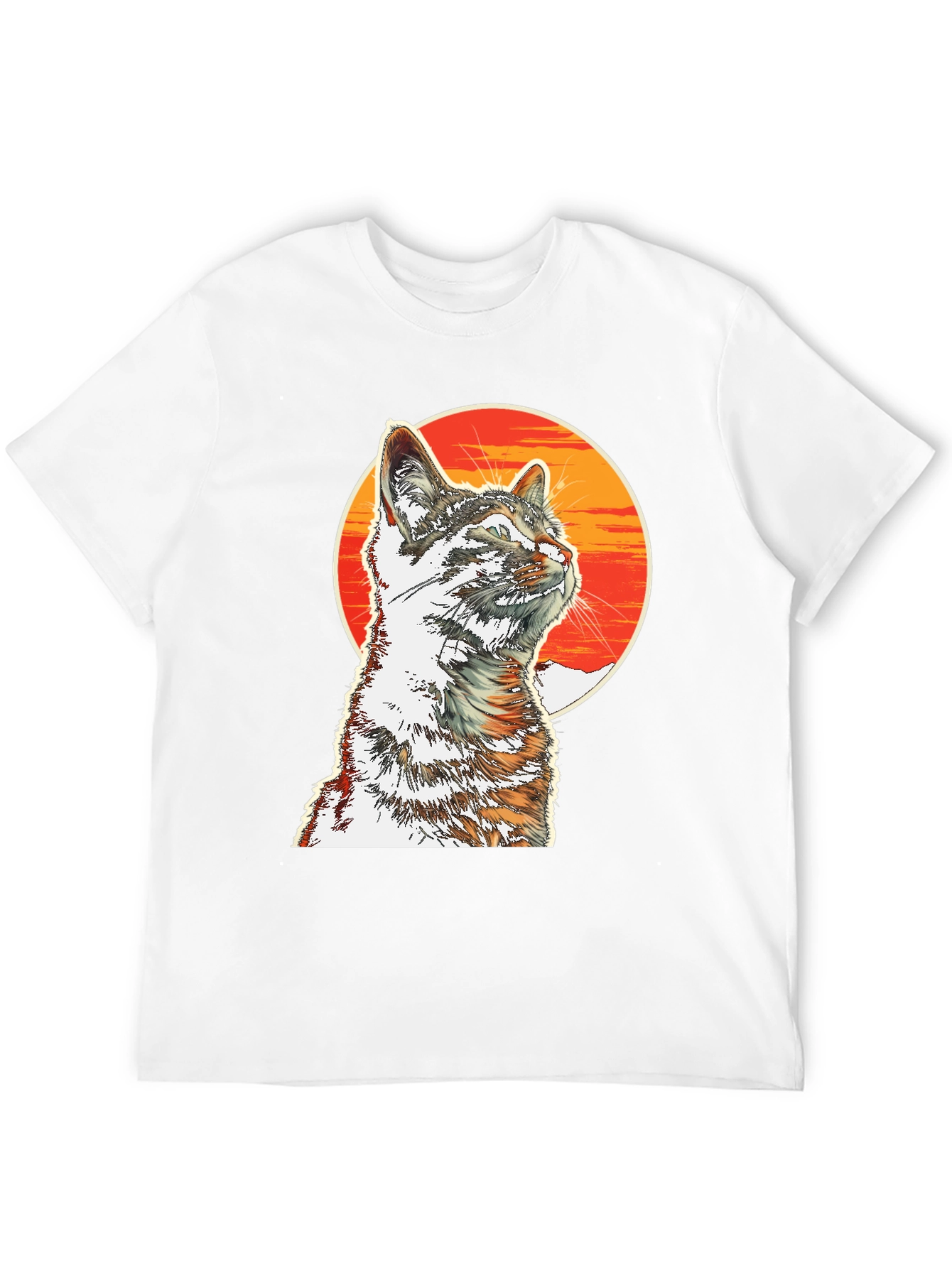 Cool Cat T-Shirt - Sunset Graphic Tee