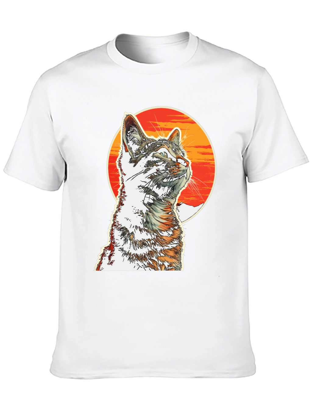 Cool Cat T-Shirt - Sunset Graphic Tee
