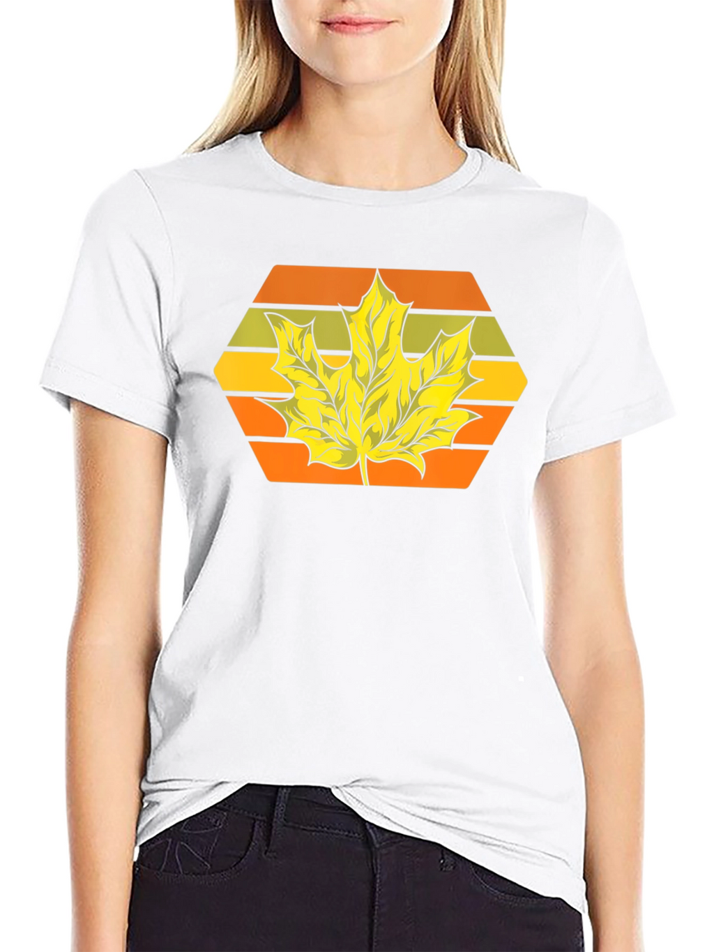 Autumn Leaf Graphic Tee - Retro Style