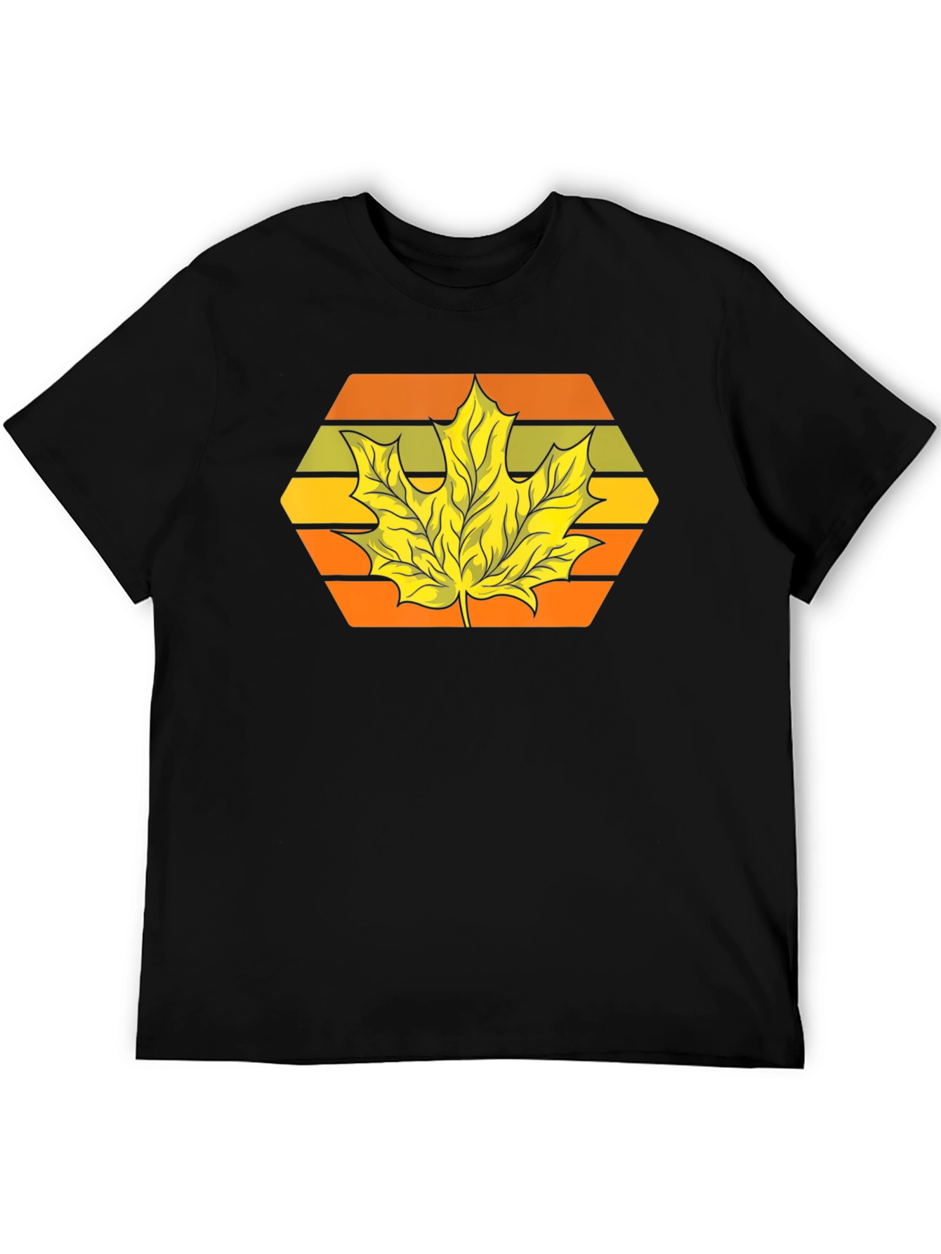 Autumn Leaf Graphic Tee - Retro Style