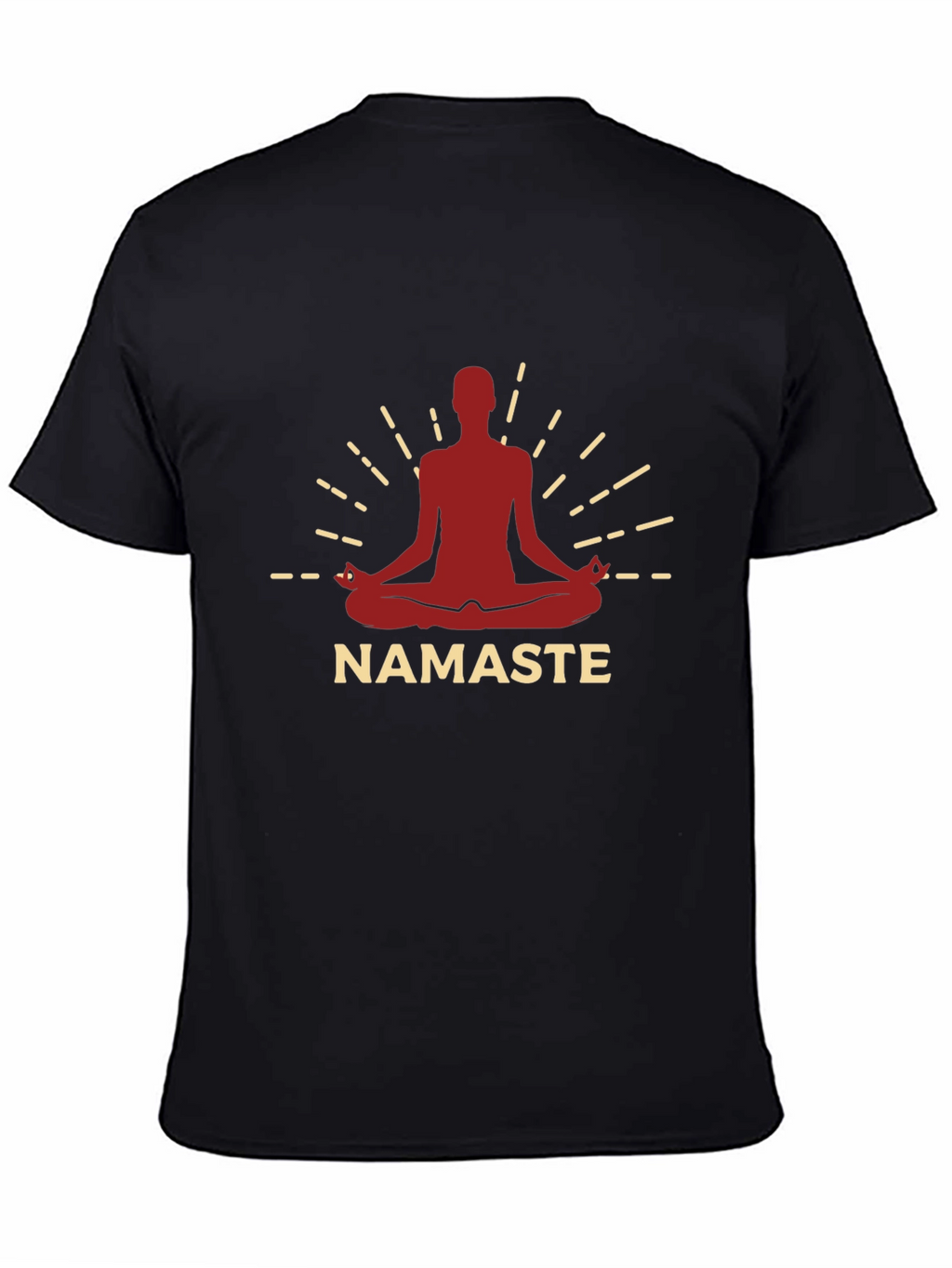 Namaste Yoga Meditation Graphic Tee - Black