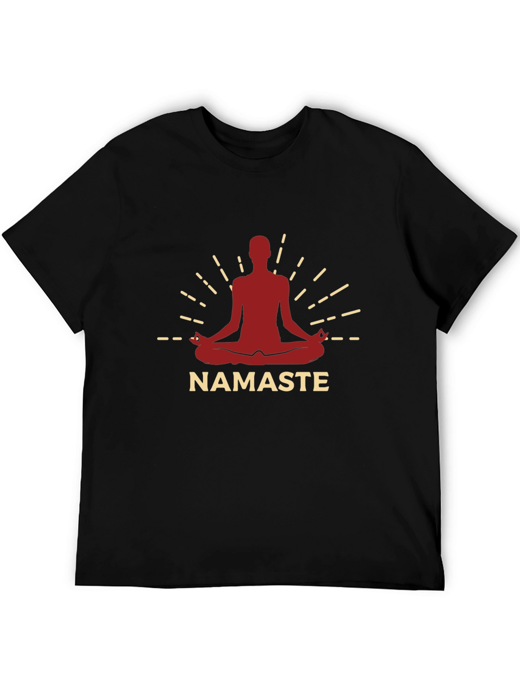 Namaste Yoga Meditation Graphic Tee - Black