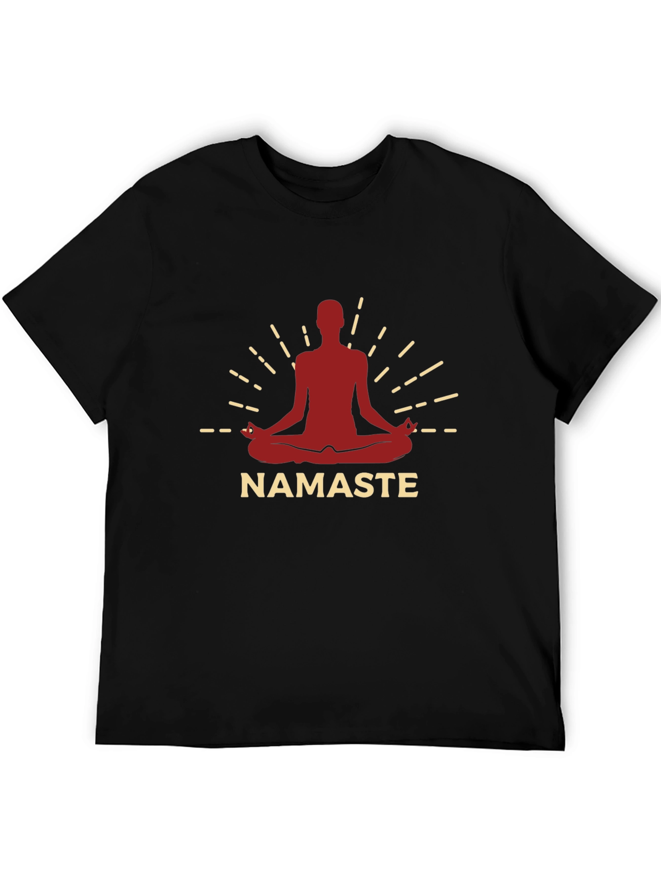 Namaste Yoga Meditation Graphic Tee - Black