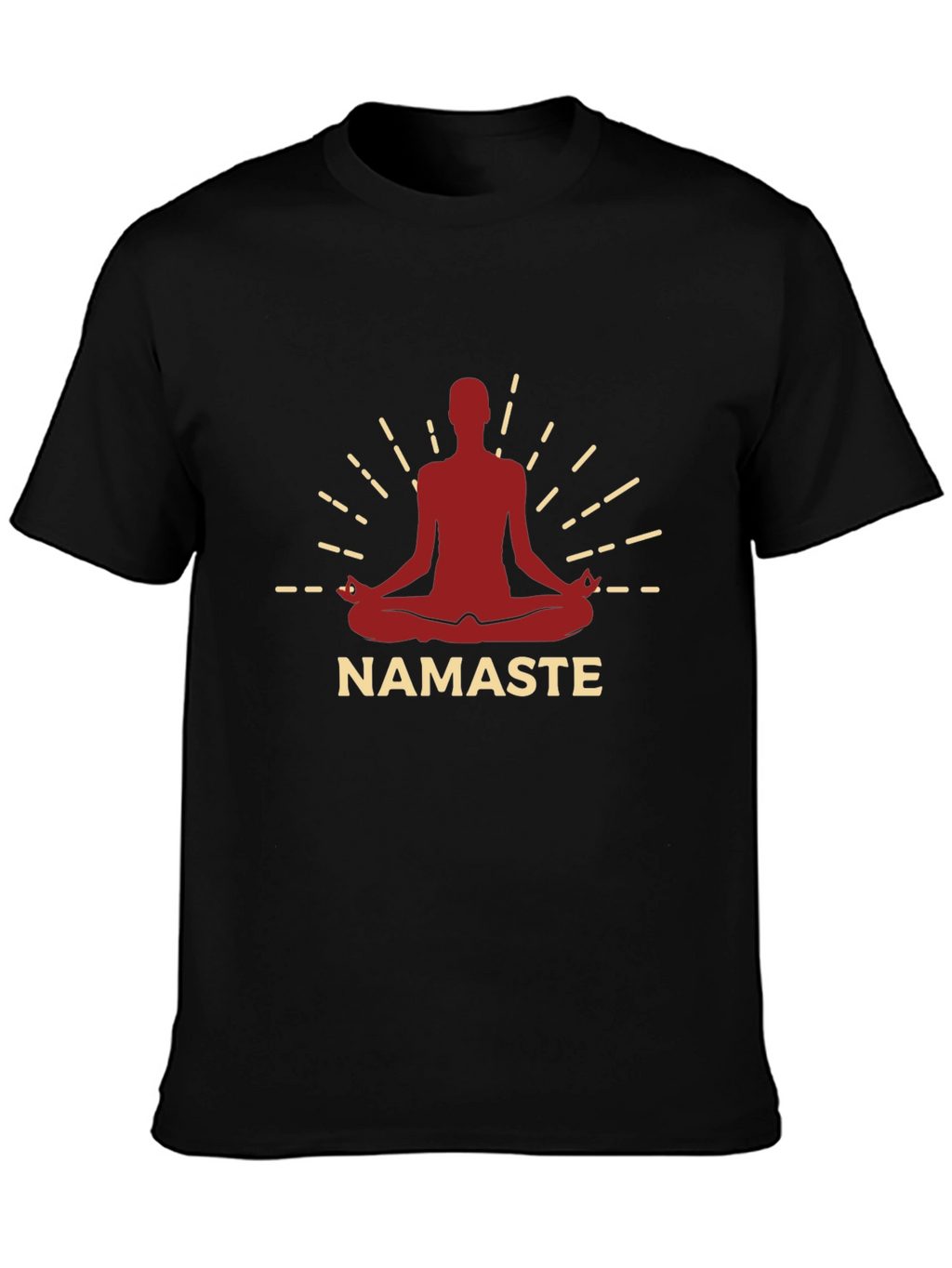 Namaste Yoga Meditation Graphic Tee - Black