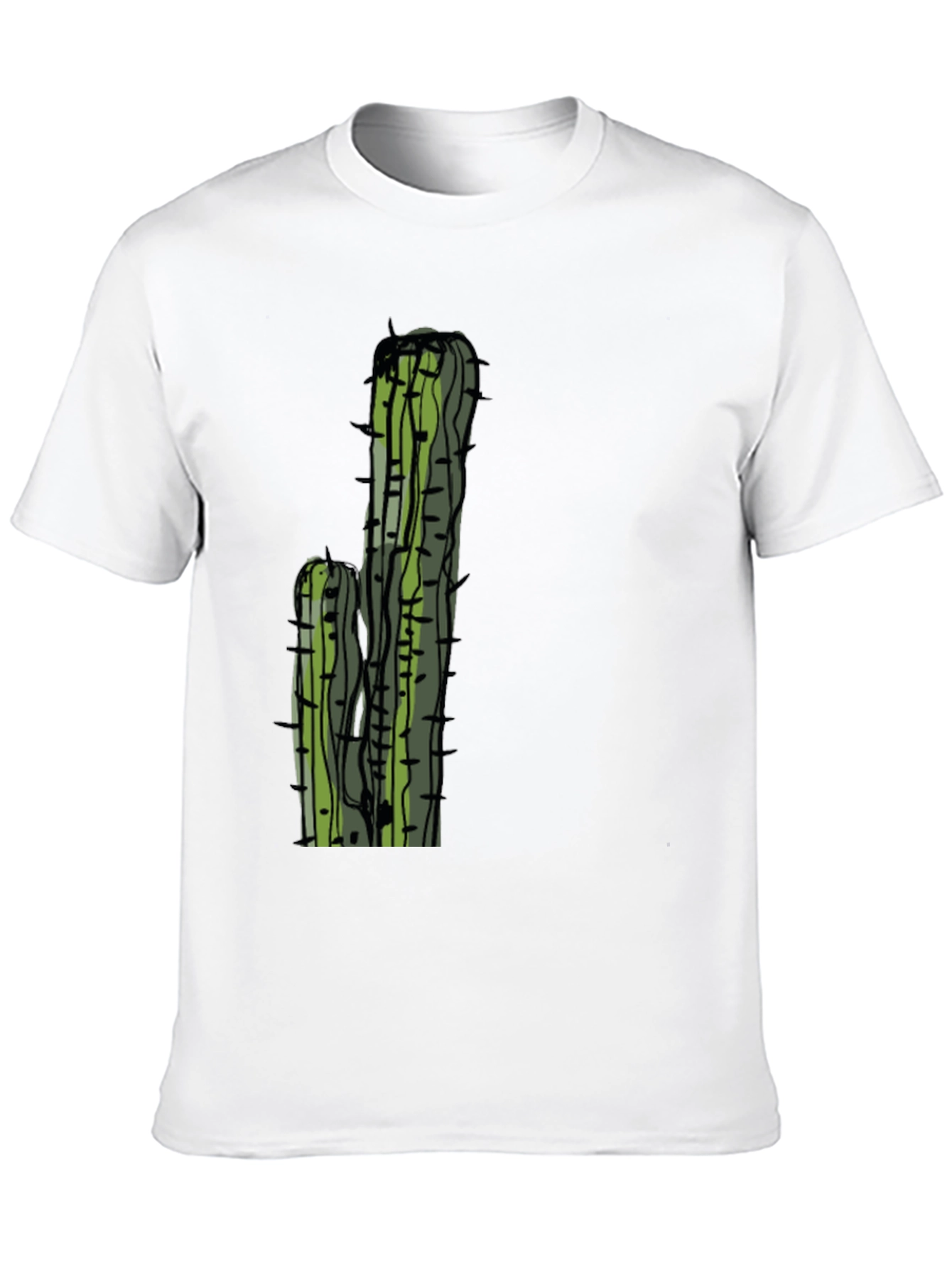 Cactus Graphic Tee - Black Casual T-Shirt