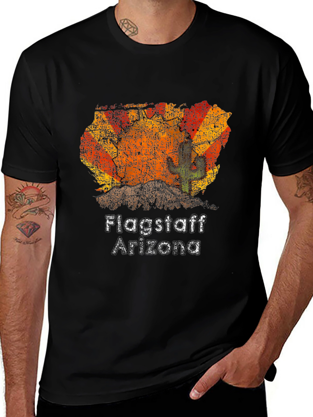 Flagstaff Arizona Graphic Tee - Desert Cactus T-Shirt