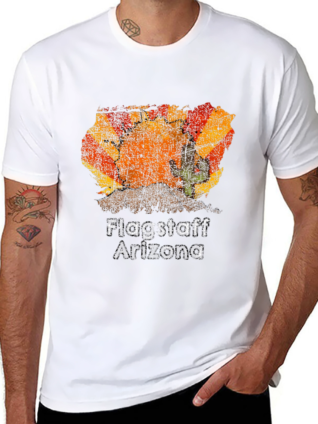 Flagstaff Arizona Graphic Tee - Desert Cactus T-Shirt