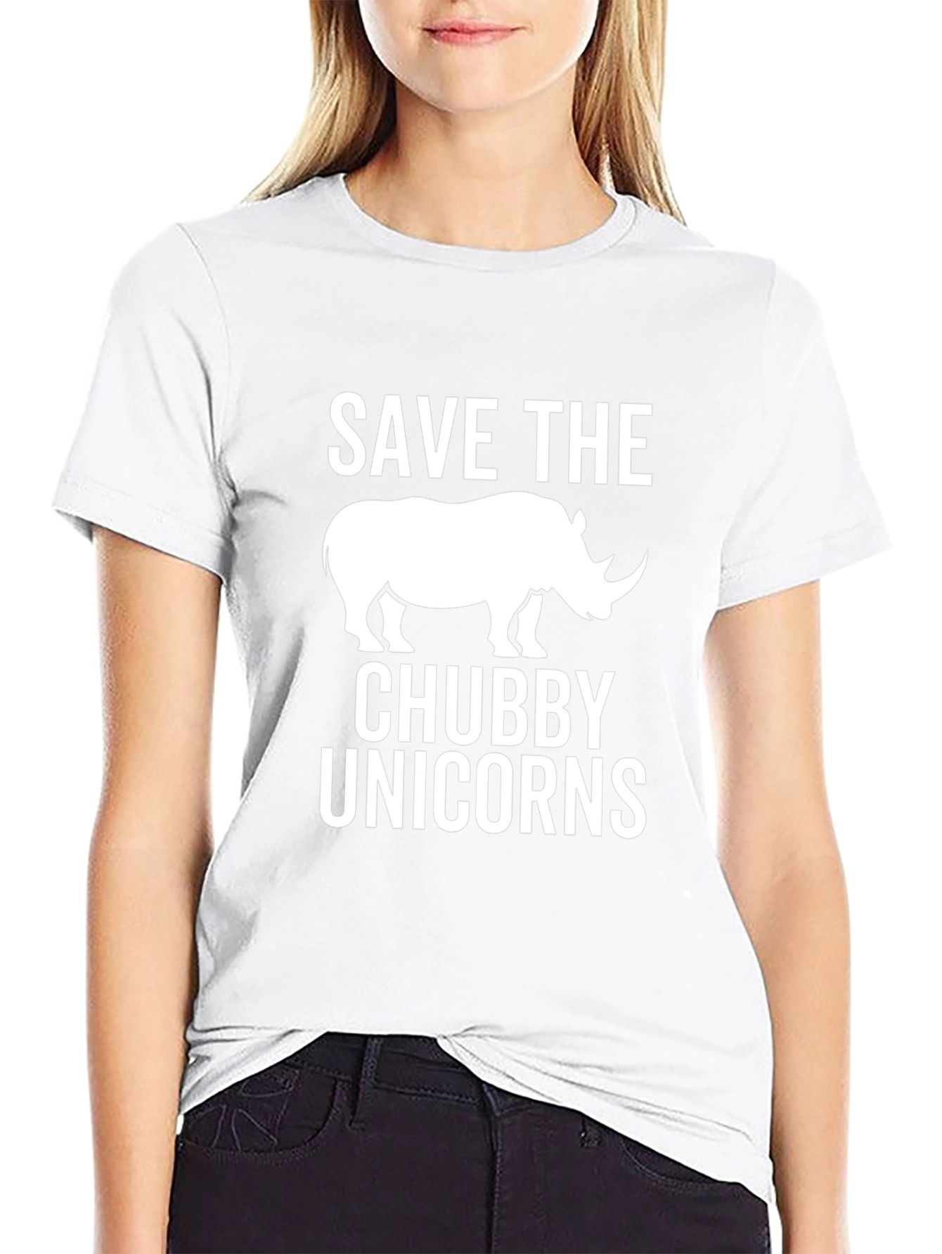 Save the Chubby Unicorns Black T-Shirt