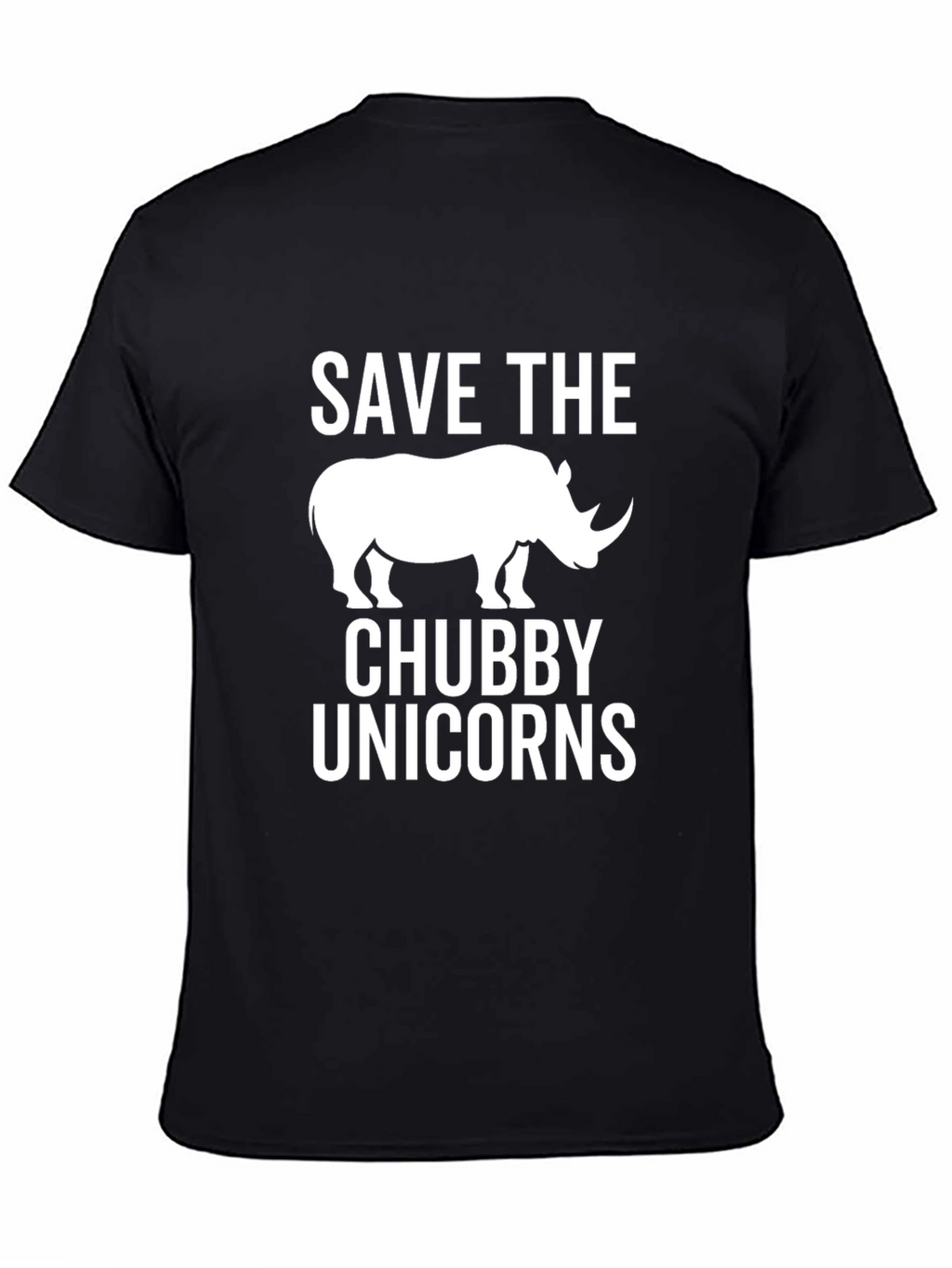 Save the Chubby Unicorns Black T-Shirt