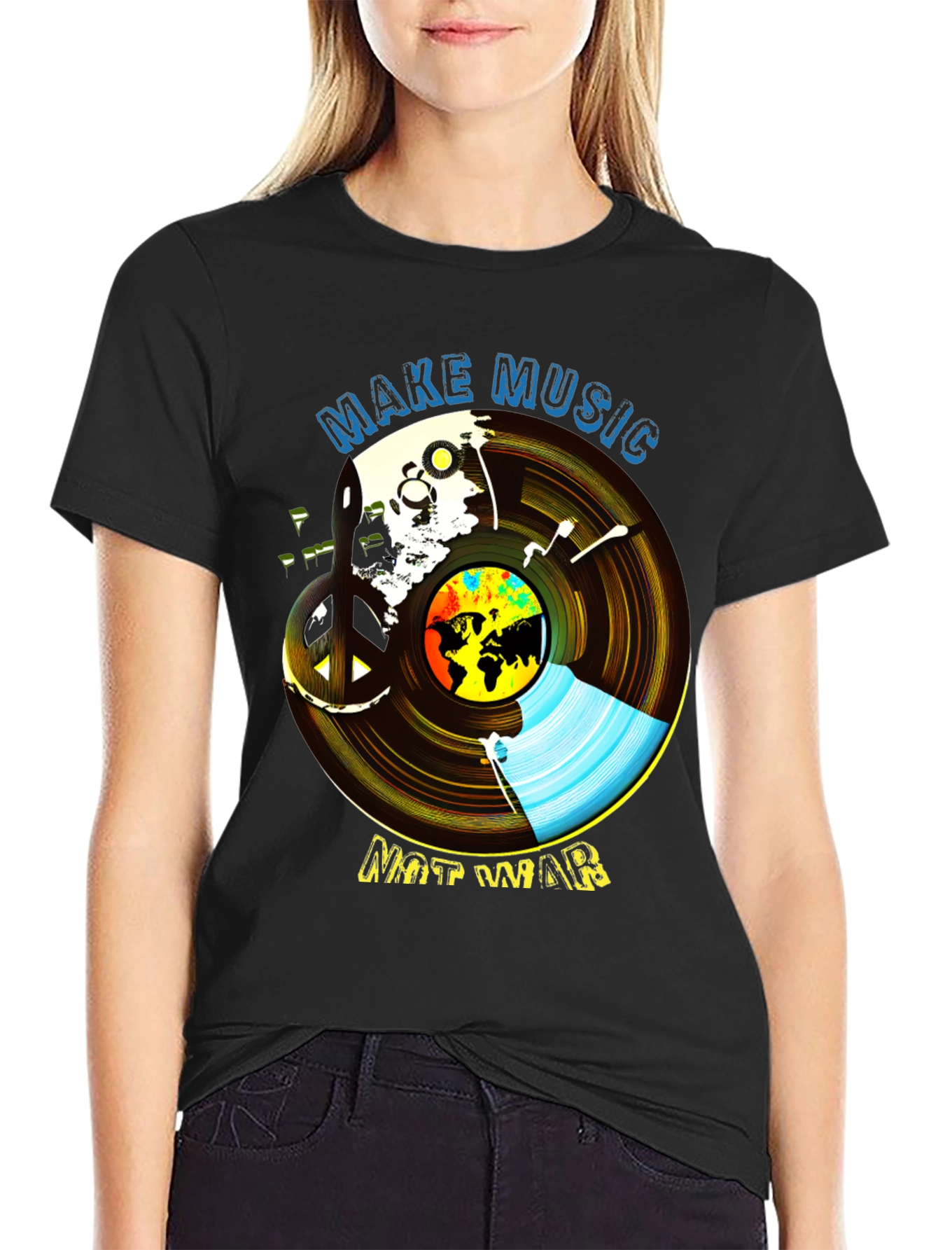 Make Music Not War Graphic Tee - Unisex Peace T-Shirt