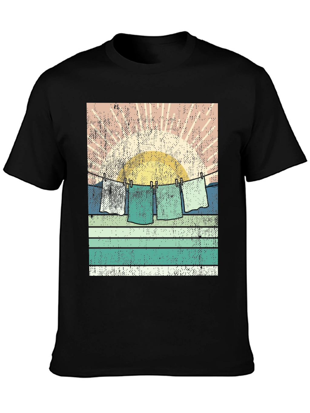 Retro Sunset Laundry T-Shirt