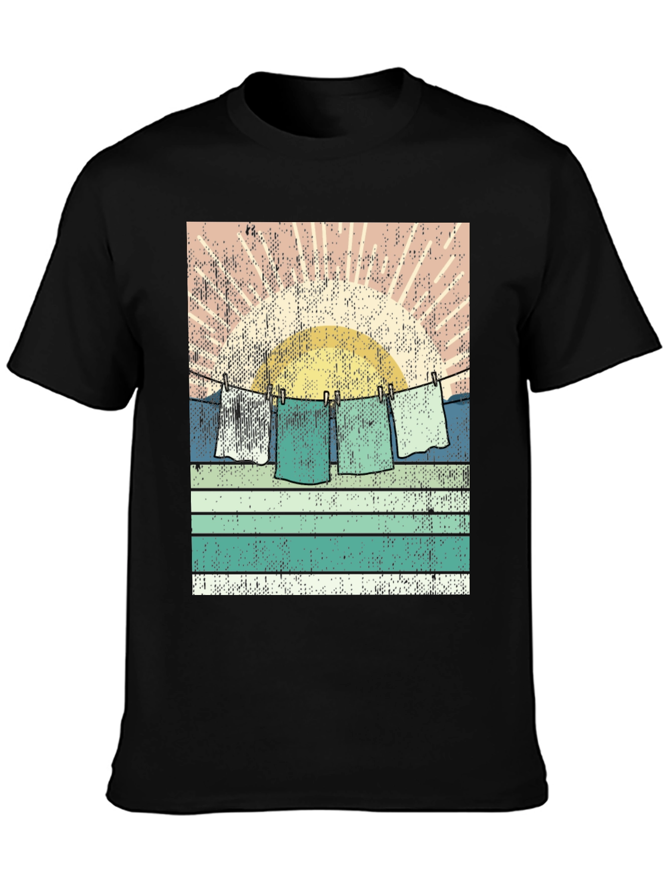 Retro Sunset Laundry T-Shirt