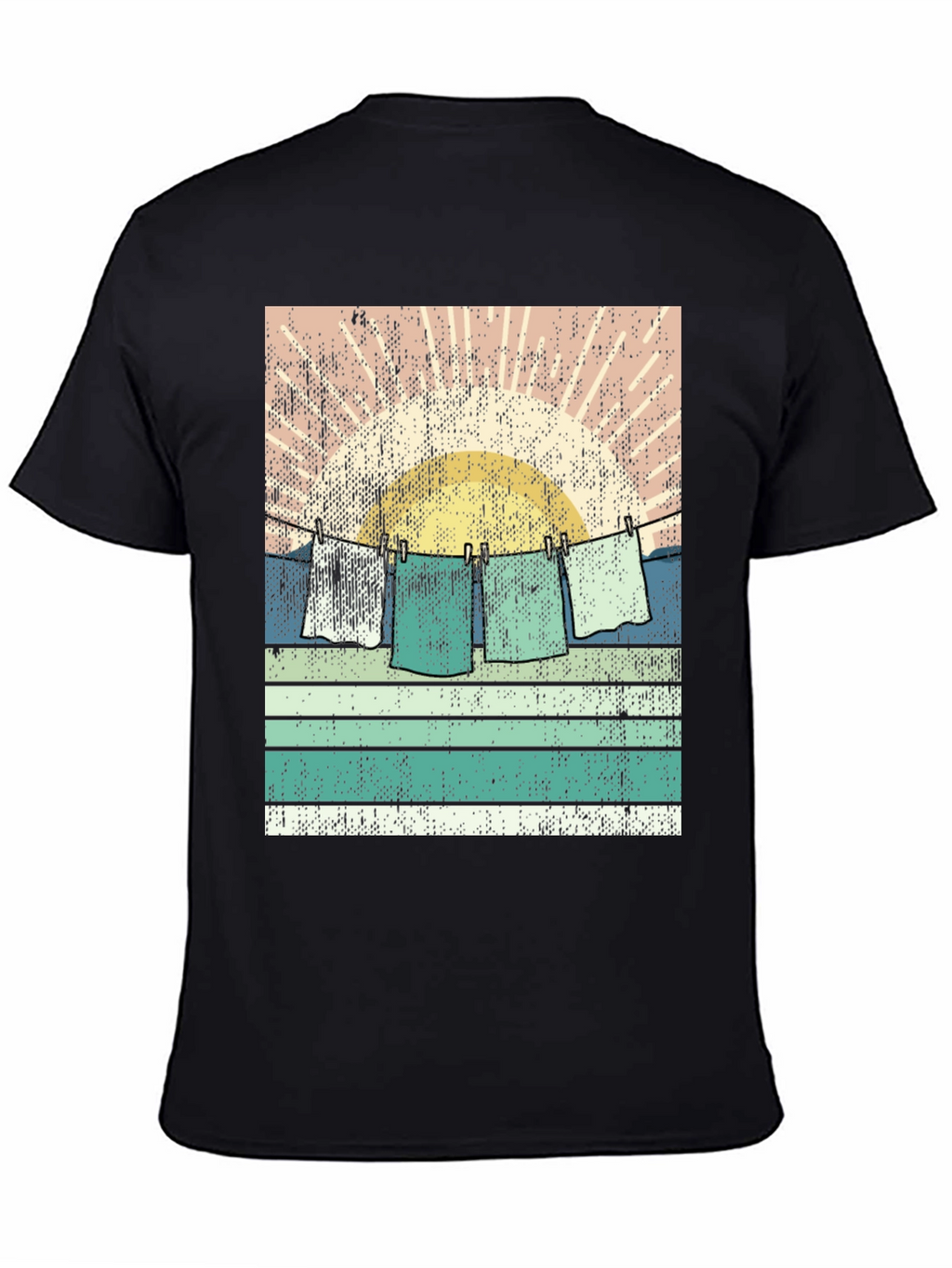Retro Sunset Laundry T-Shirt