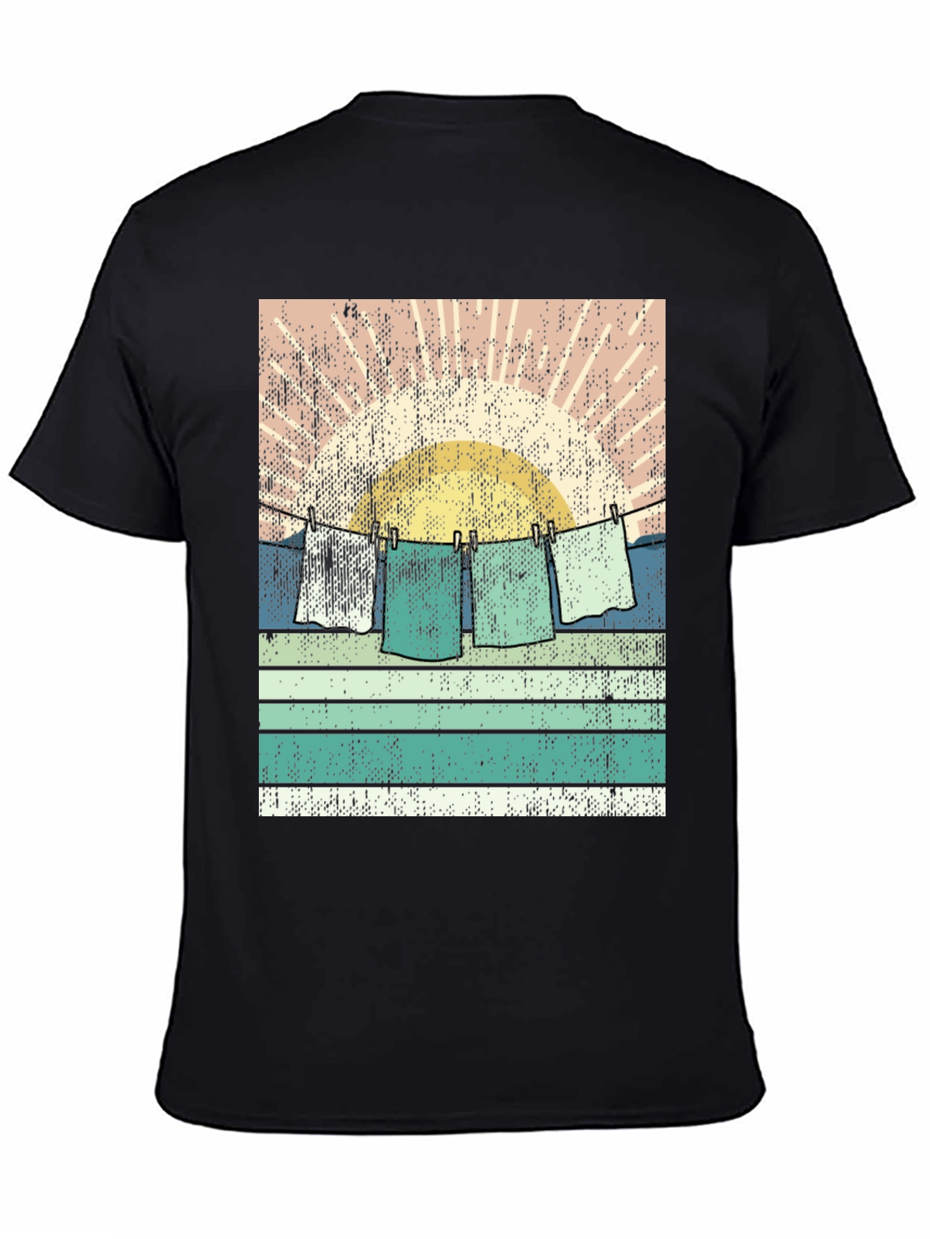 Retro Sunset Laundry T-Shirt