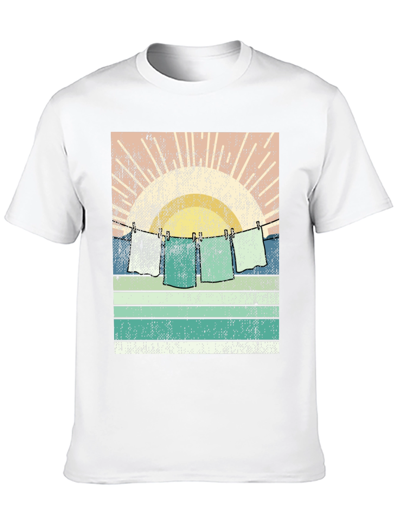 Retro Sunset Laundry T-Shirt