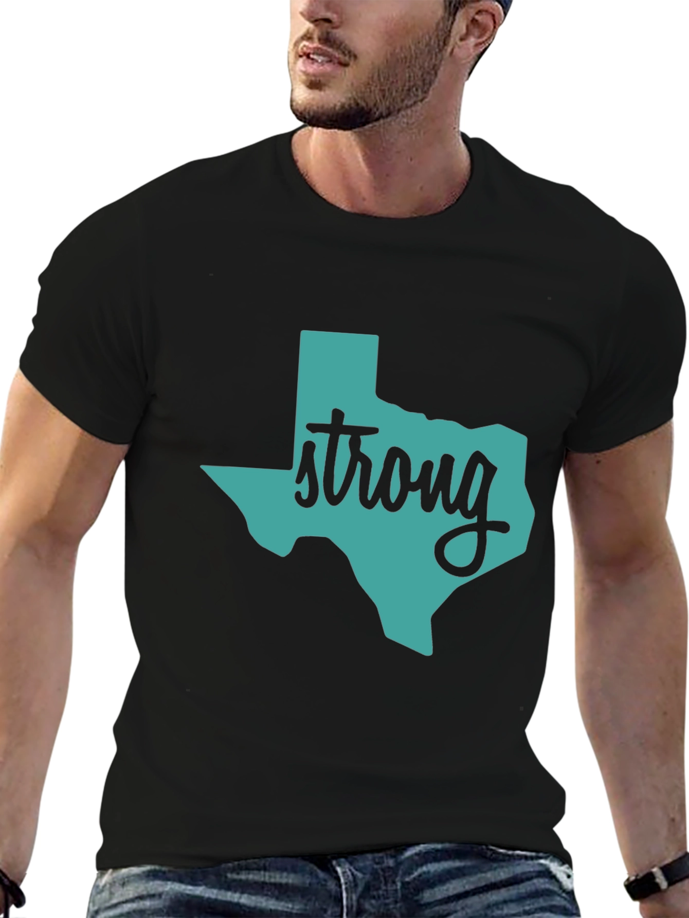 Texas Strong Graphic Tee - Mens Black T-Shirt