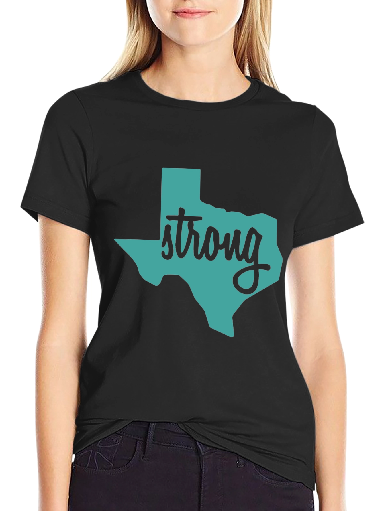 Texas Strong Graphic Tee - Mens Black T-Shirt