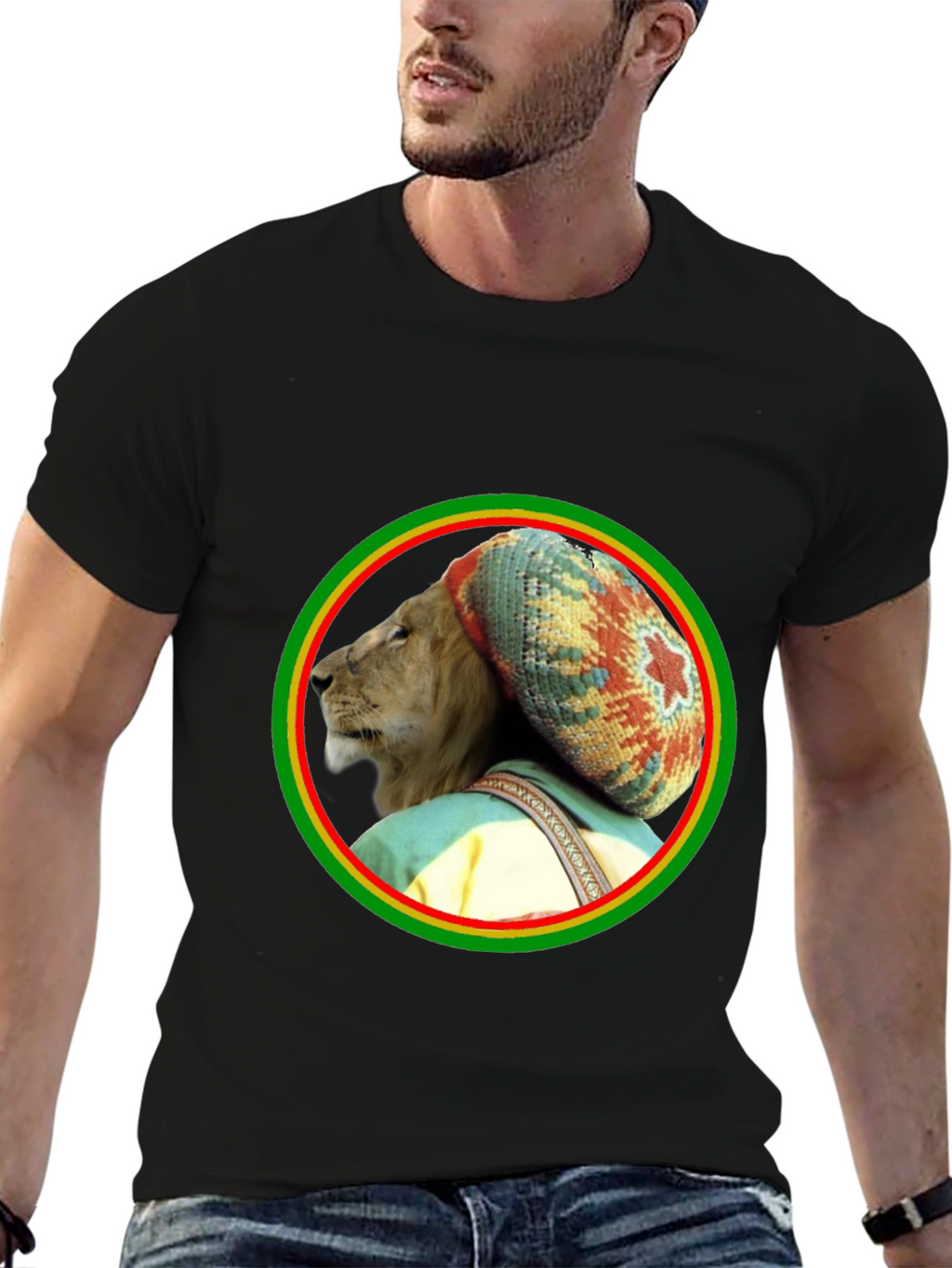 Rasta Lion Graphic Tee - Reggae Vibes