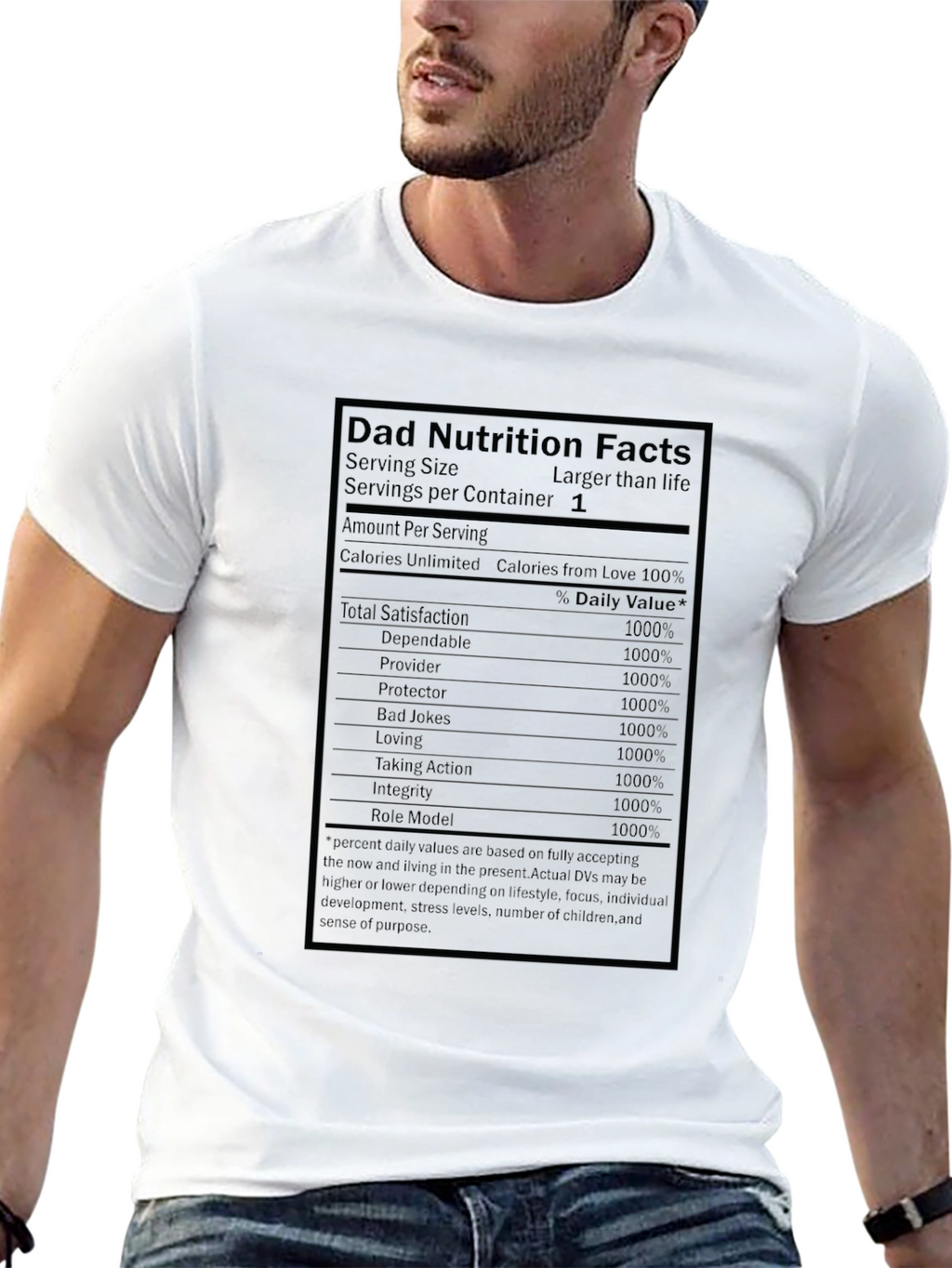 Dad Nutrition Facts T-Shirt - Funny Fathers Day Gift