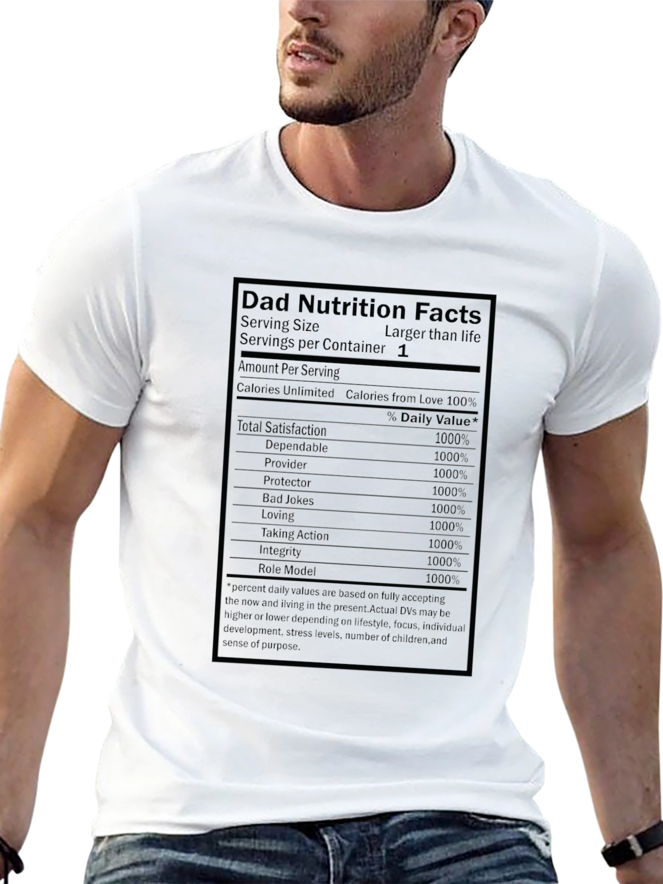 Dad Nutrition Facts T-Shirt - Funny Fathers Day Gift