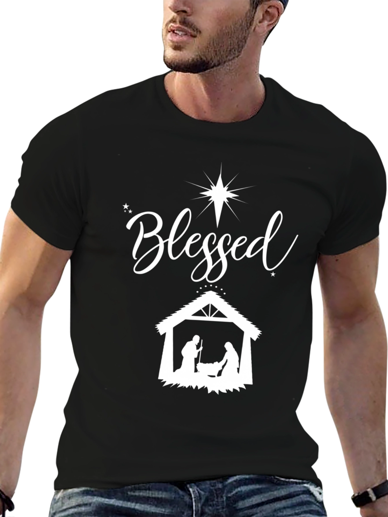 Blessed Nativity T-Shirt - Christian Christmas Tee