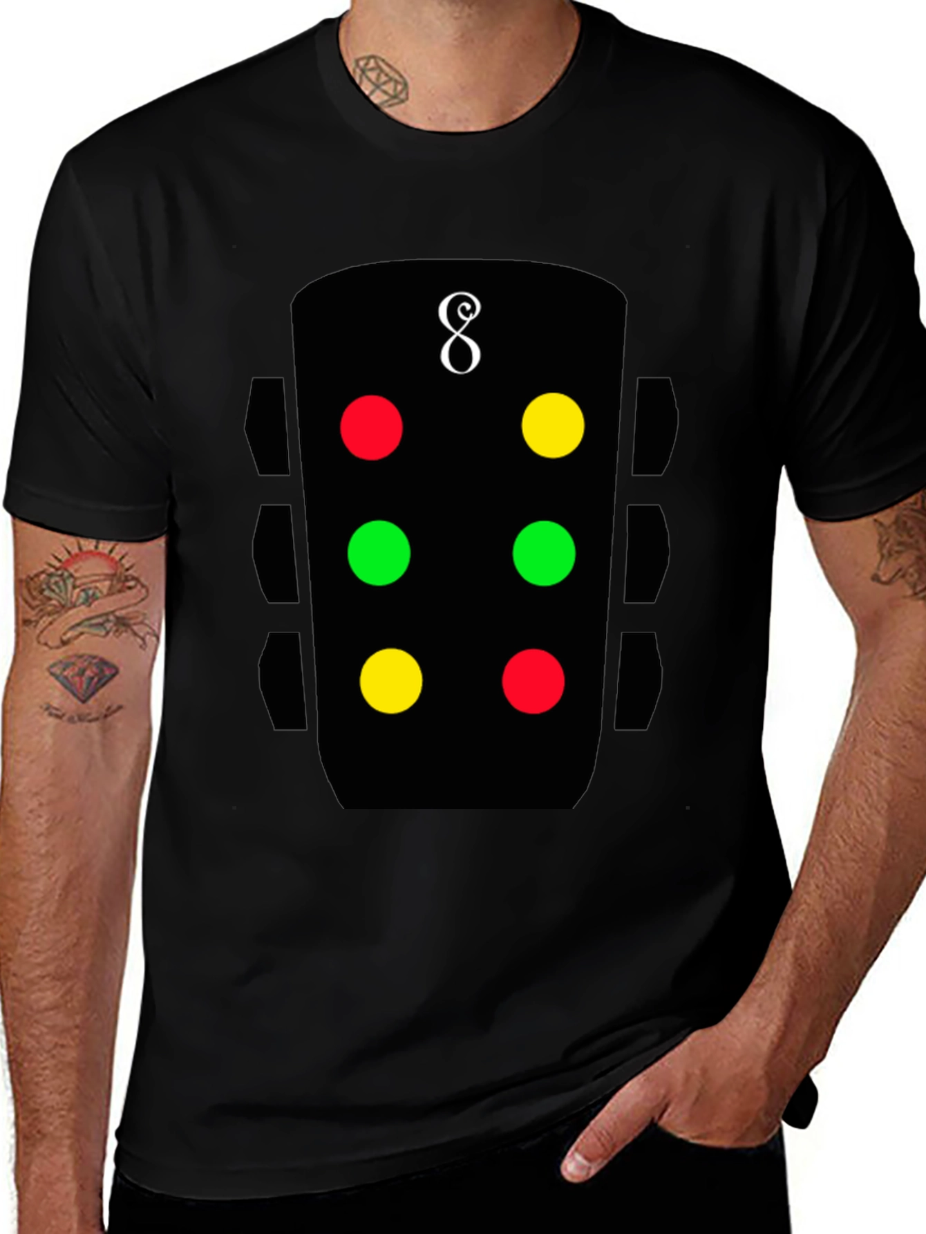 8-Ball Inspired Graphic Tee - Funky & Stylish