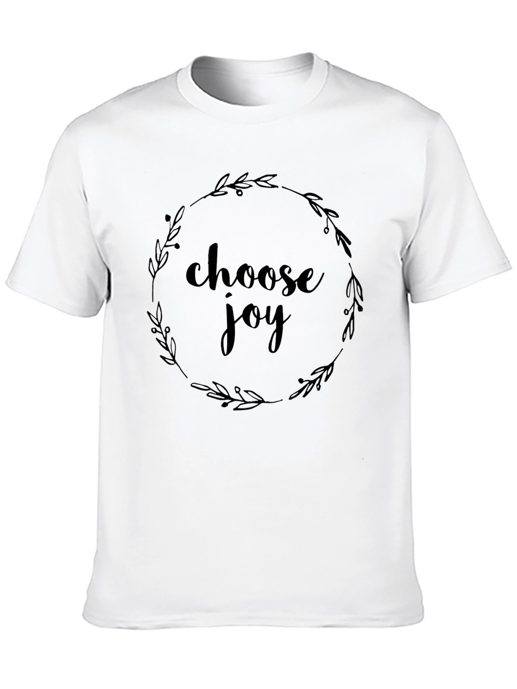Choose Joy T-Shirt Black Wreath Design