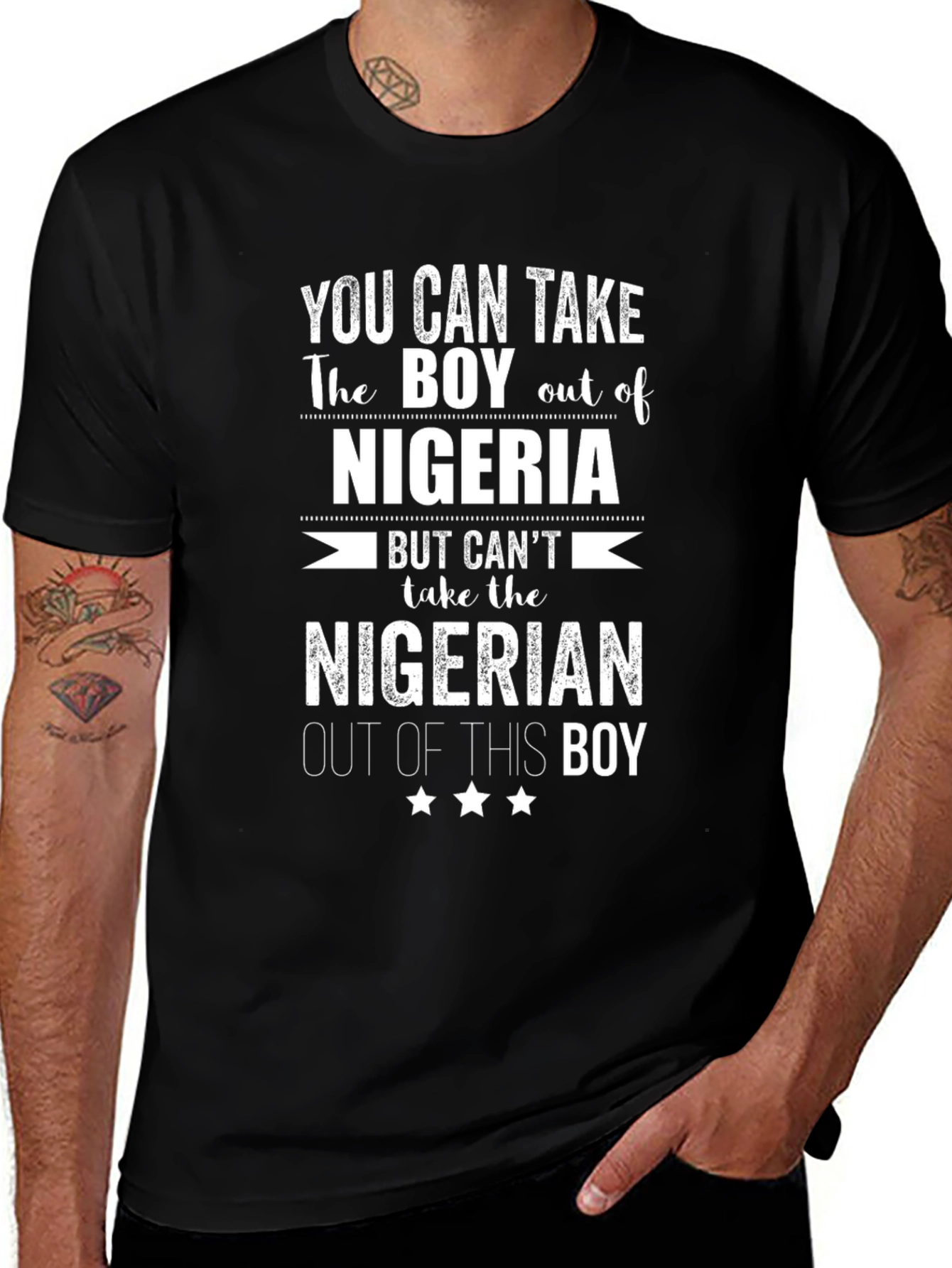 Nigerian Pride Mens Graphic T-Shirt - You Can Take the Boy