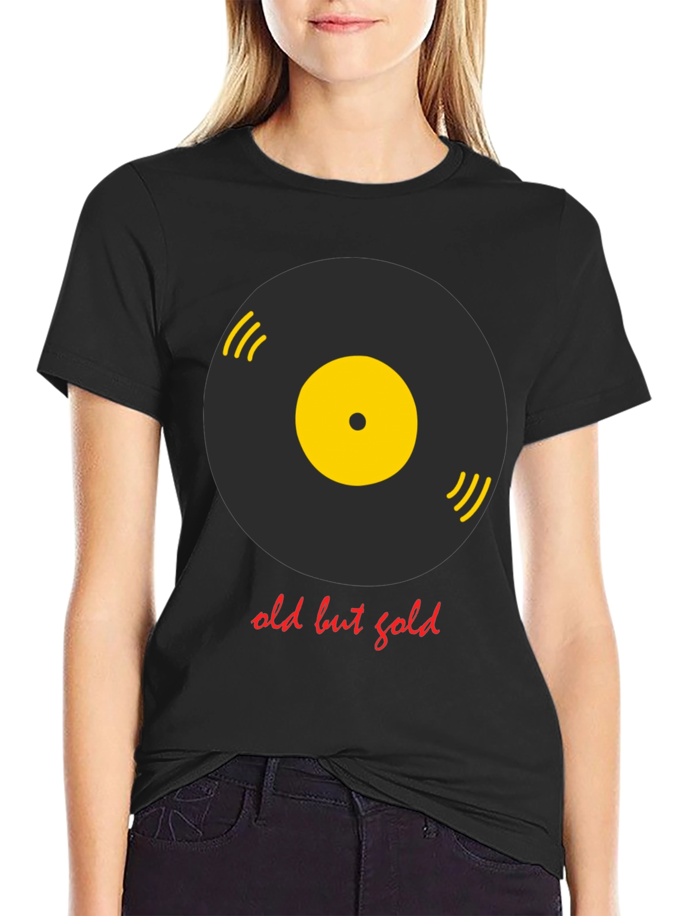 Vintage Vinyl Record Graphic Tee - Old But Gold
