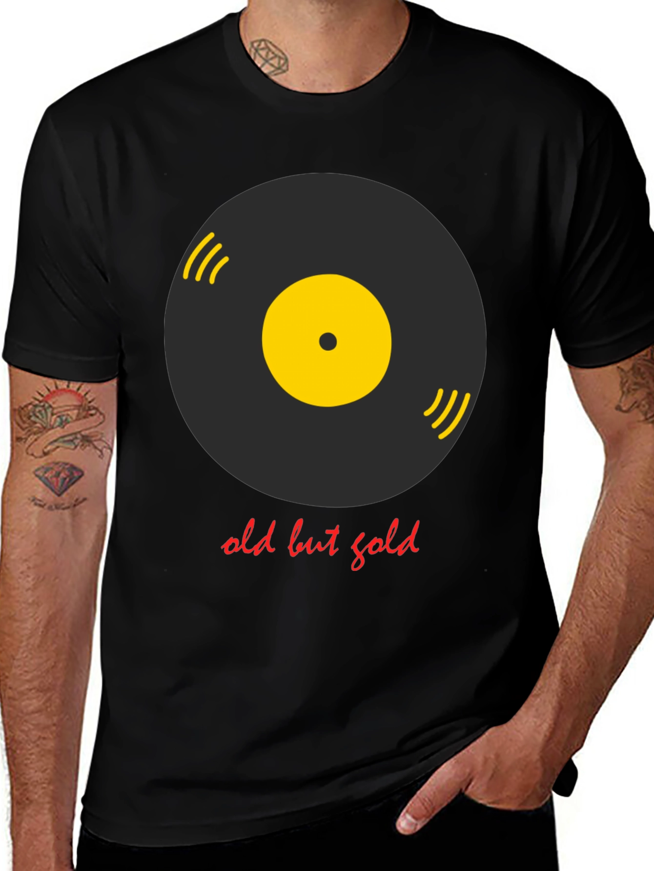Vintage Vinyl Record Graphic Tee - Old But Gold