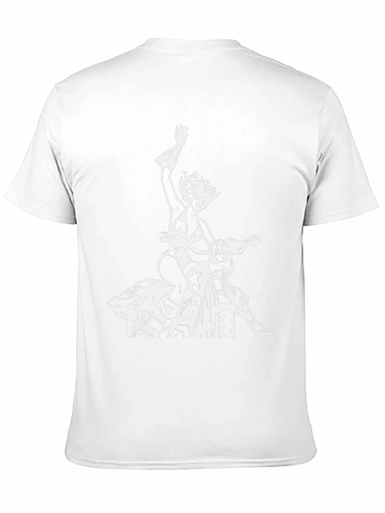 Black T-Shirt with Biker Girl Graphic