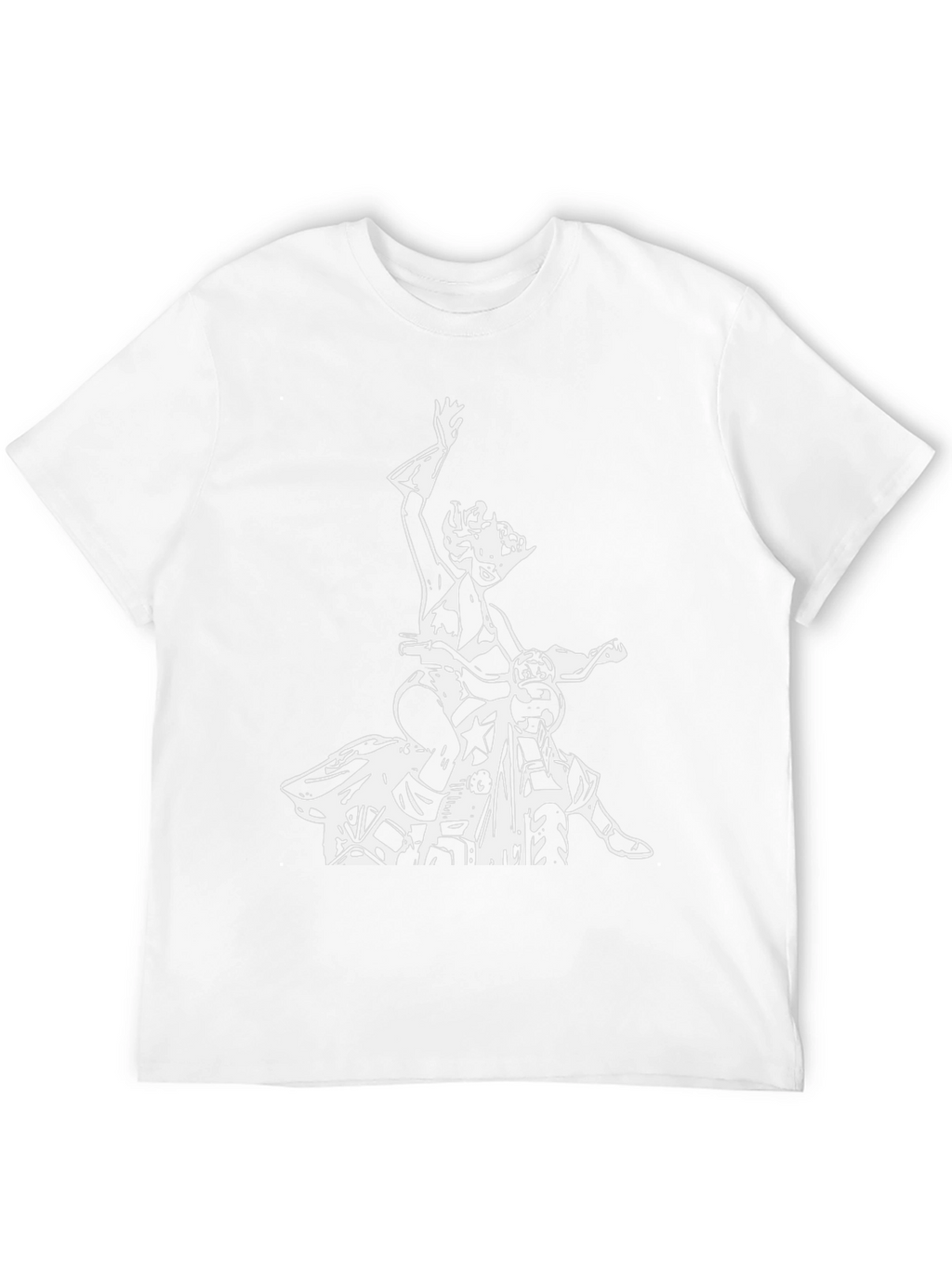 Black T-Shirt with Biker Girl Graphic