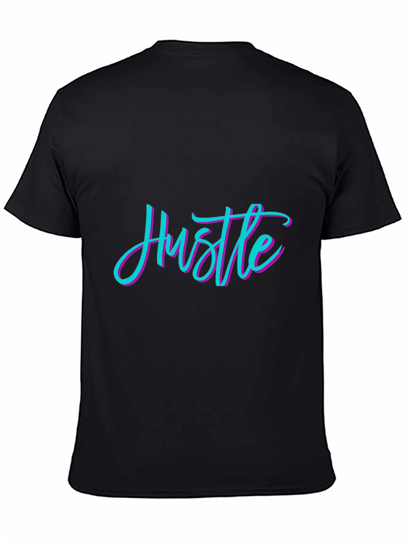 Hustle Graphic Black T-Shirt - Premium Comfort