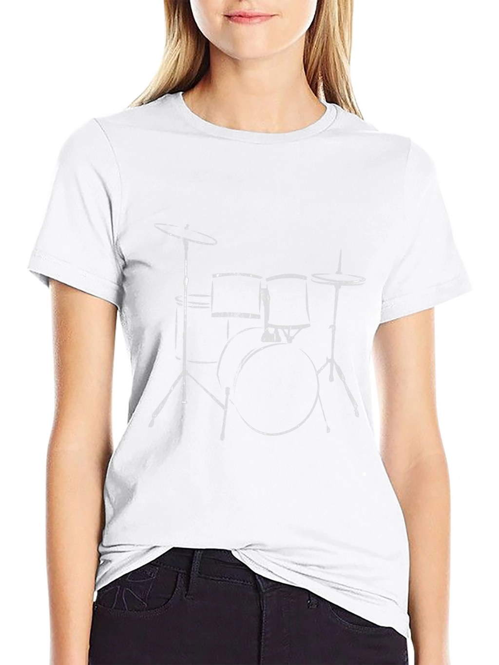 Drum Set Graphic Tee - Black