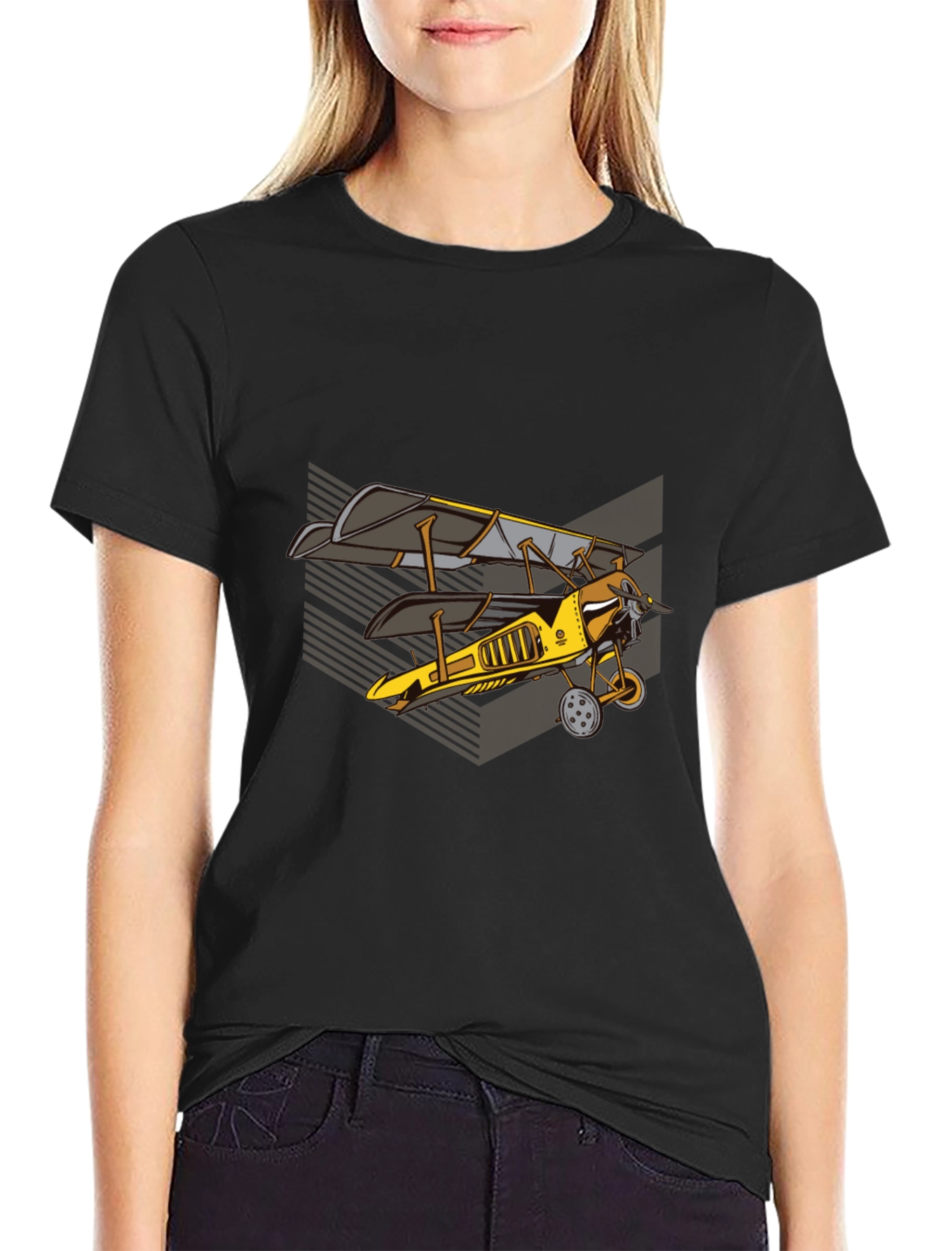 Vintage Biplane T-Shirt - Classic Airplane Tee