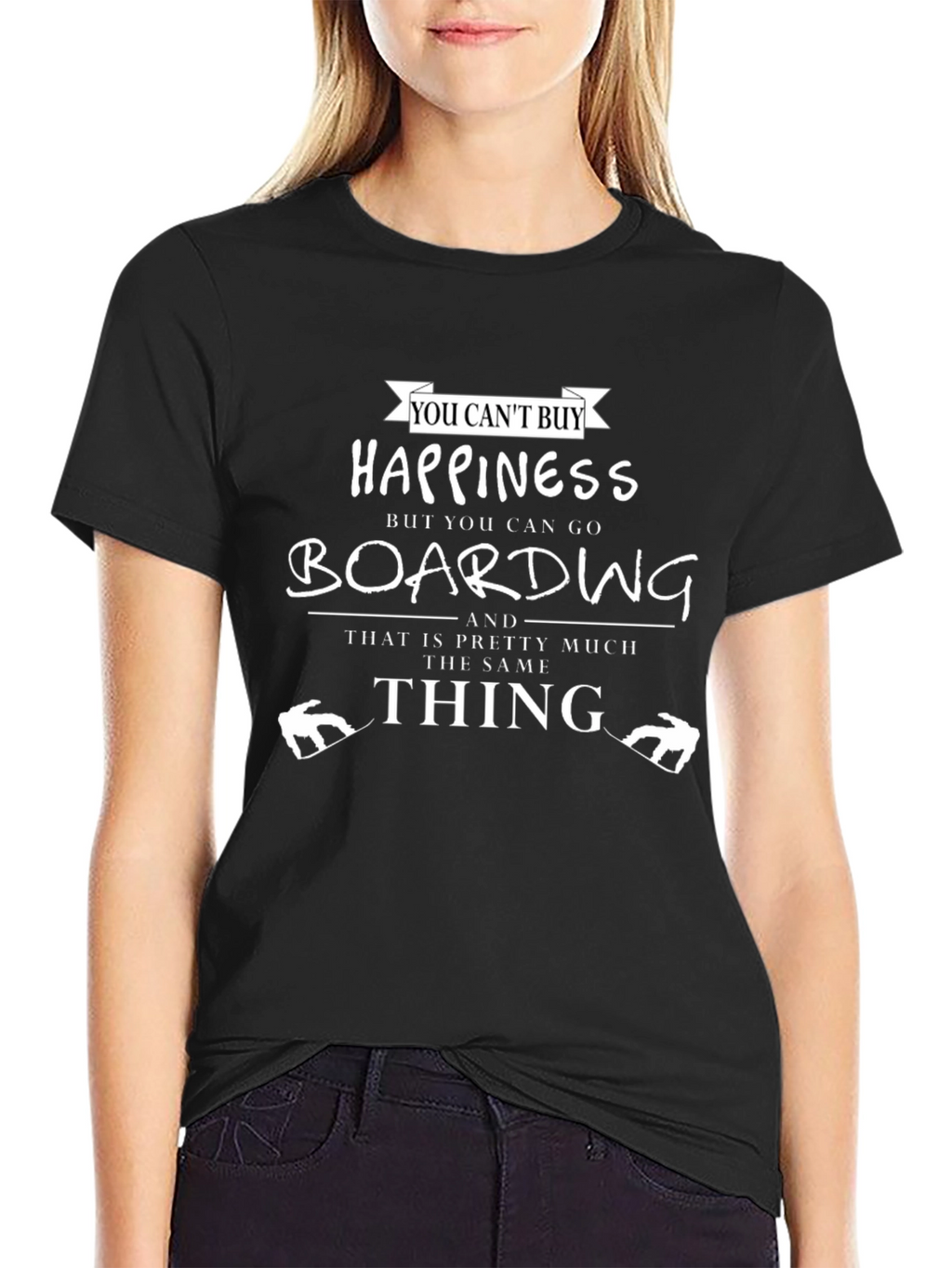 Boarding Happiness Graphic T-Shirt