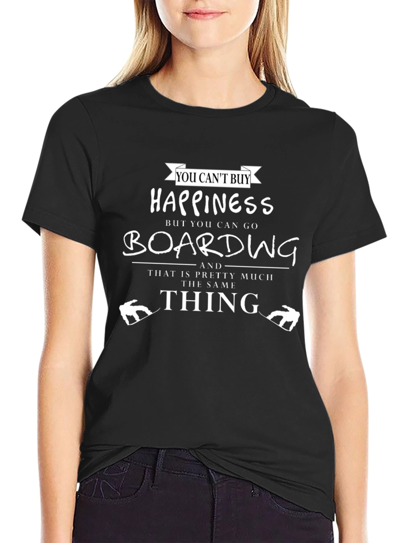Boarding Happiness Graphic T-Shirt