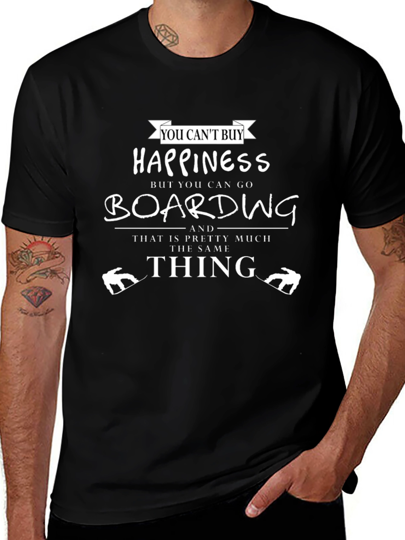 Boarding Happiness Graphic T-Shirt
