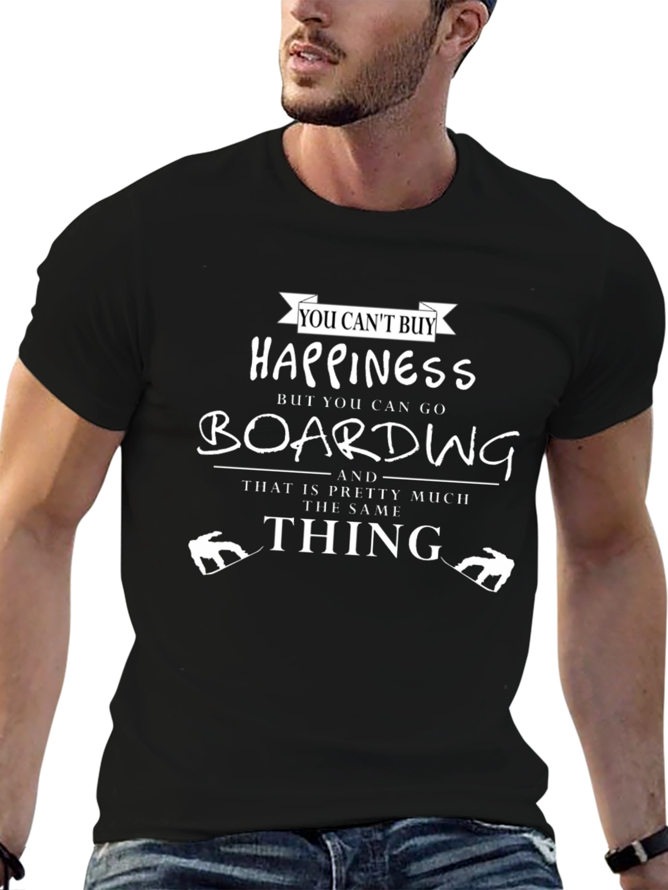 Boarding Happiness Graphic T-Shirt