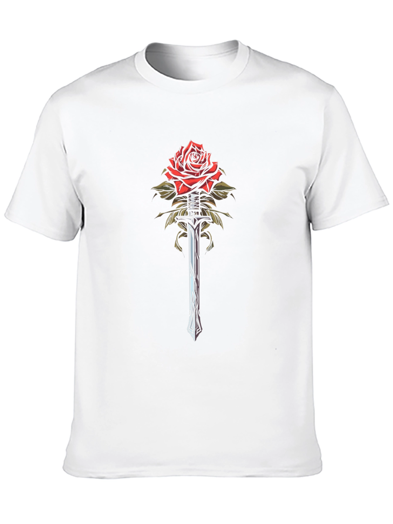 Rose and Sword Graphic Tee - Black