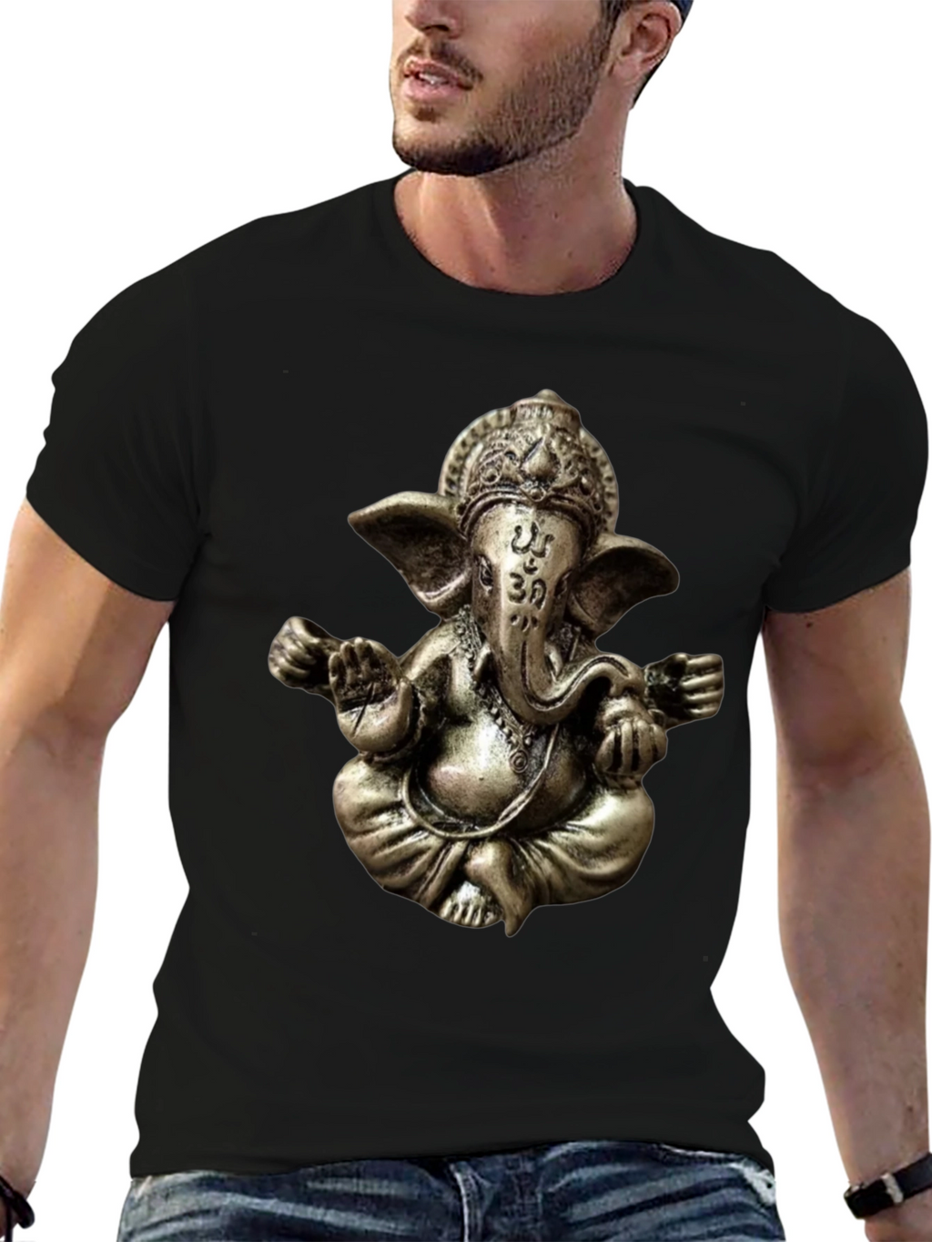 Ganesha Graphic Tee - Spiritual Om Design