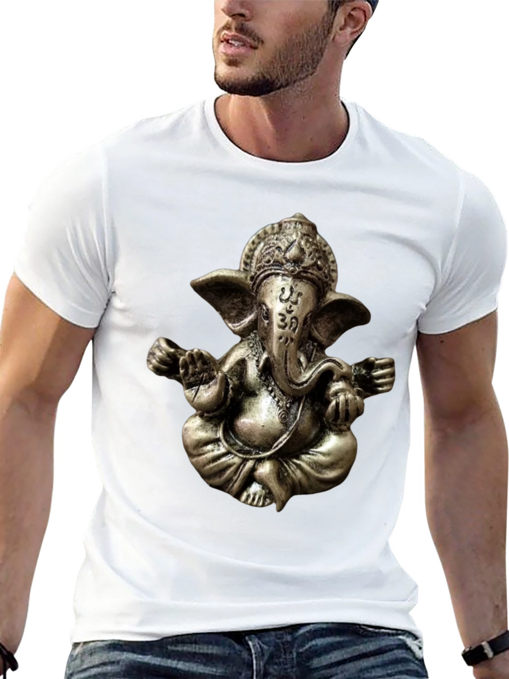 Ganesha Graphic Tee - Spiritual Om Design